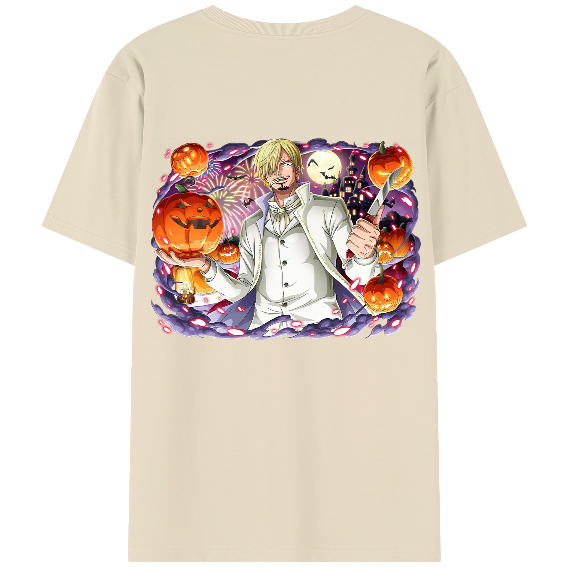 ワンピース サンジ ONE PIECE Sanji 綿100％半袖Tシャツ（背面プリント）