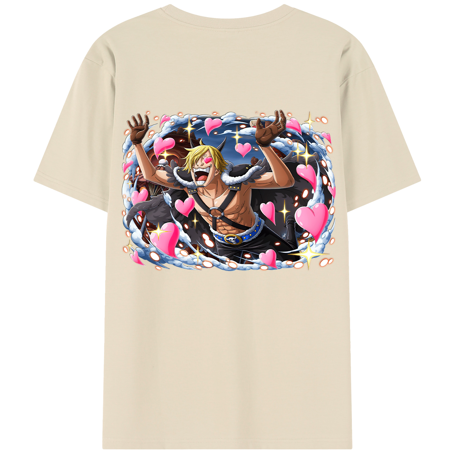 ワンピース サンジ ONE PIECE Sanji 綿100％半袖Tシャツ（背面プリント）