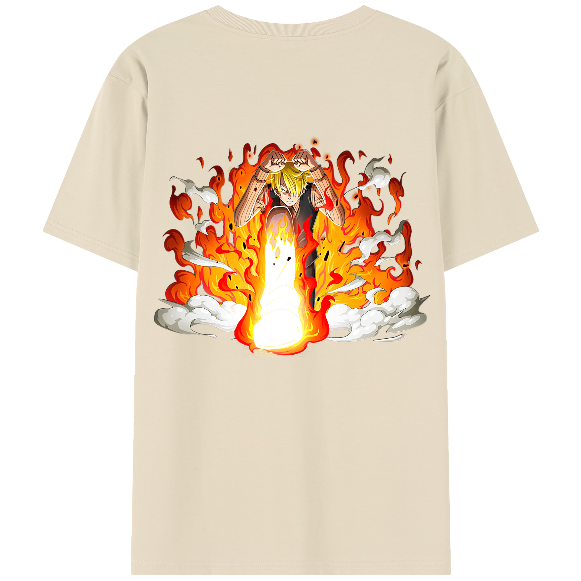 ワンピース サンジ ONE PIECE Sanji 綿100％半袖Tシャツ（背面プリント）
