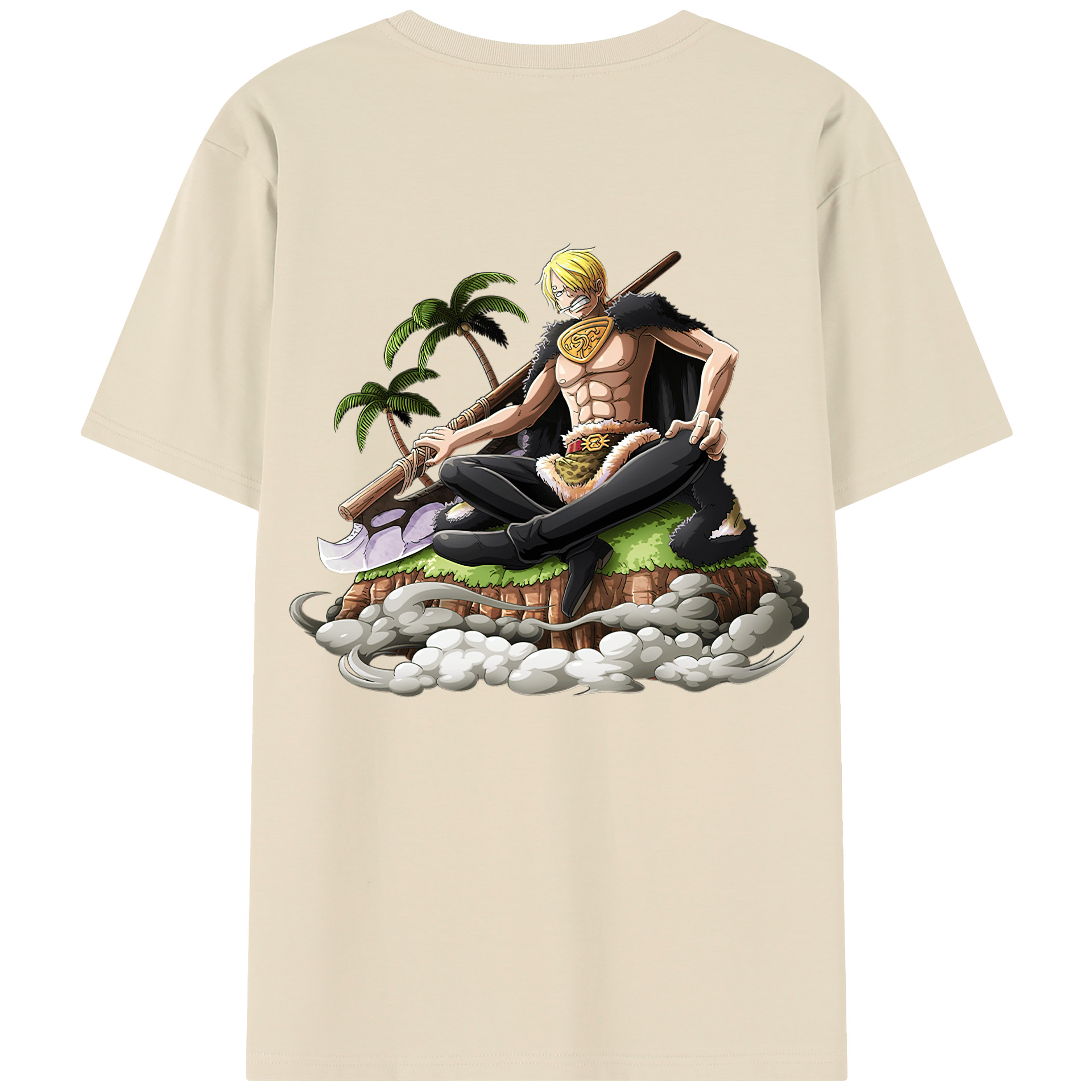 ワンピース サンジ ONE PIECE Sanji 綿100％半袖Tシャツ（背面プリント）