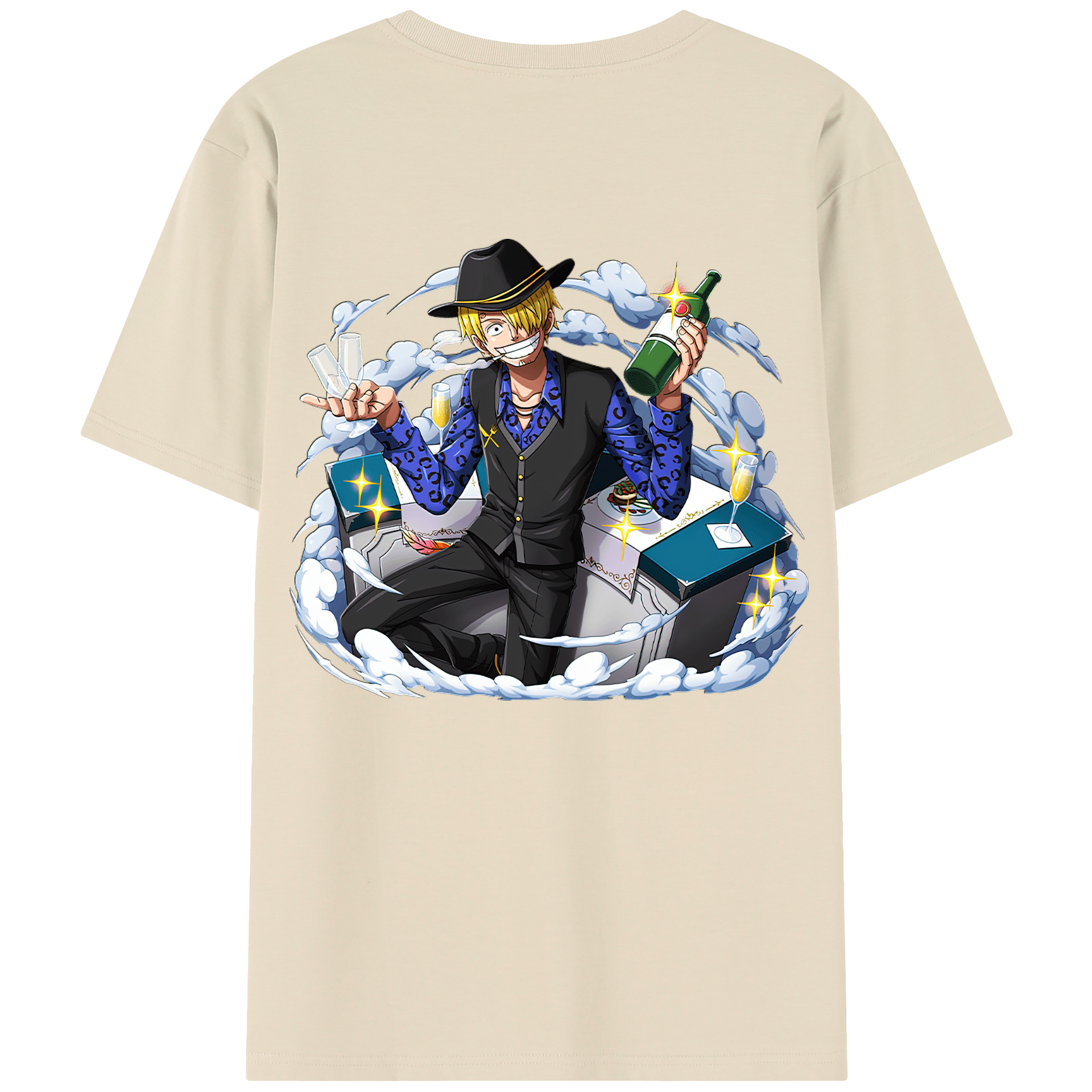 ワンピース サンジ ONE PIECE Sanji 綿100％半袖Tシャツ（背面プリント）