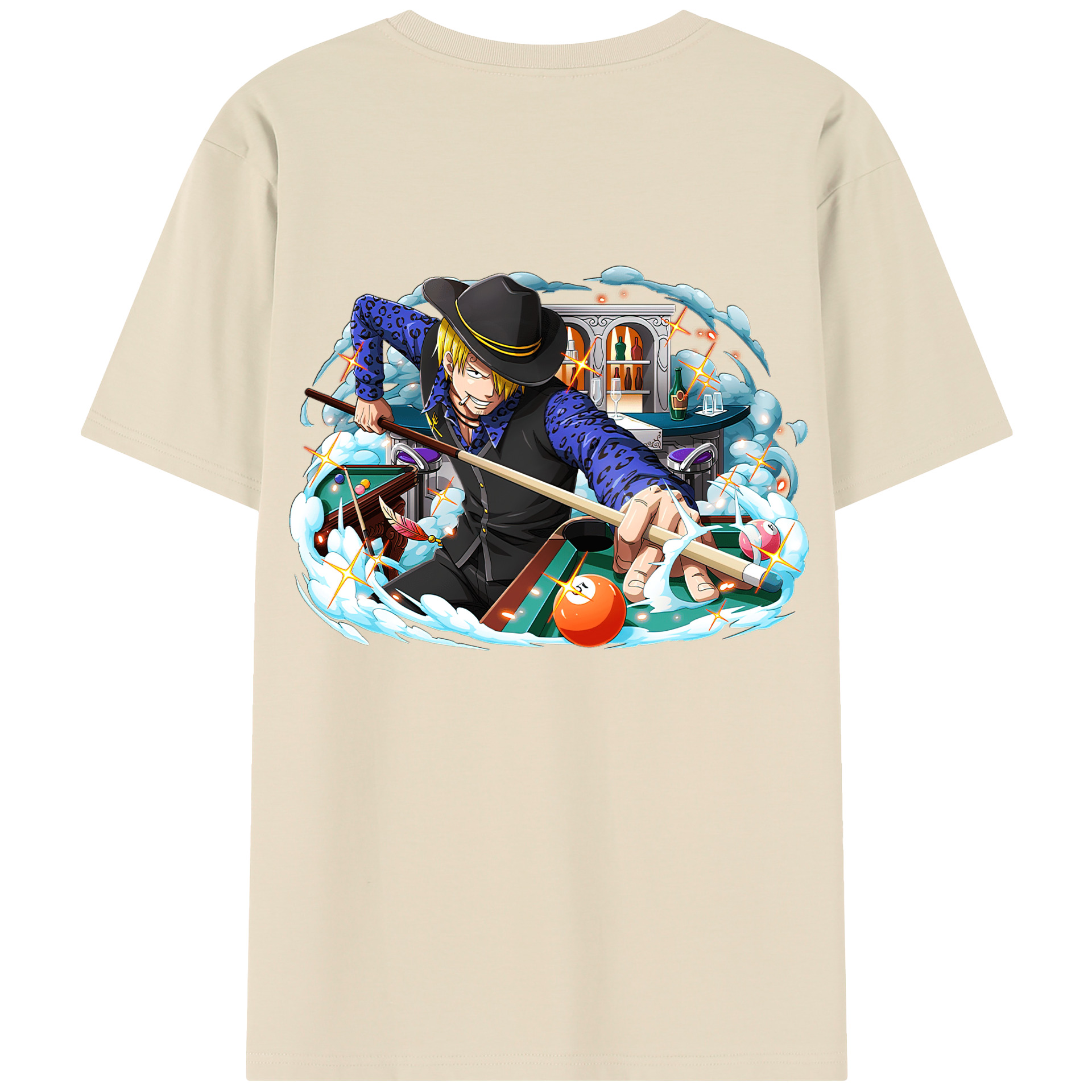 ワンピース サンジ ONE PIECE Sanji 綿100％半袖Tシャツ（背面プリント）