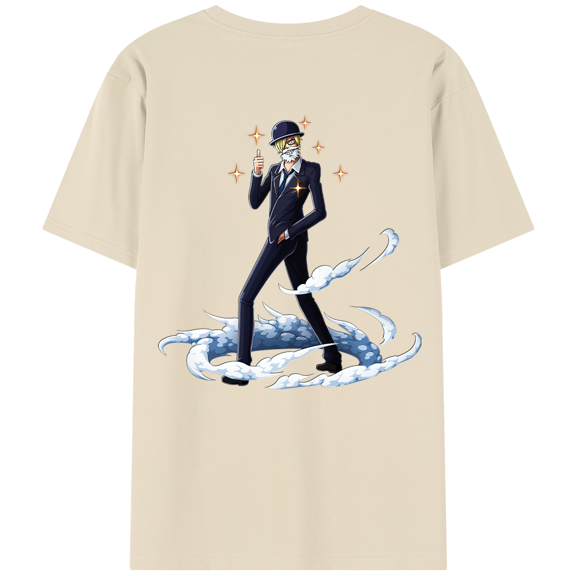 ワンピース サンジ ONE PIECE Sanji 綿100％半袖Tシャツ（背面プリント）