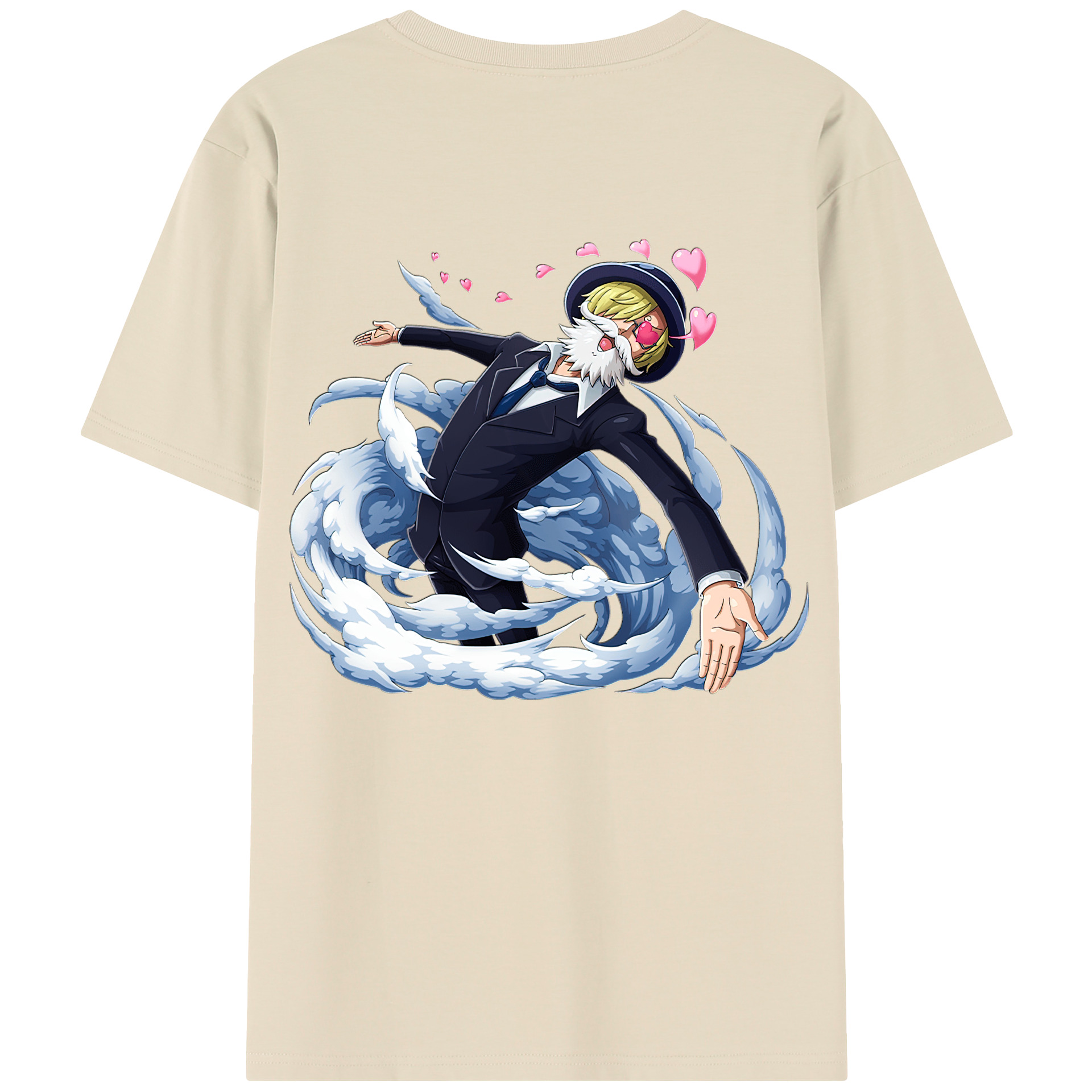 ワンピース サンジ ONE PIECE Sanji 綿100％半袖Tシャツ（背面プリント）