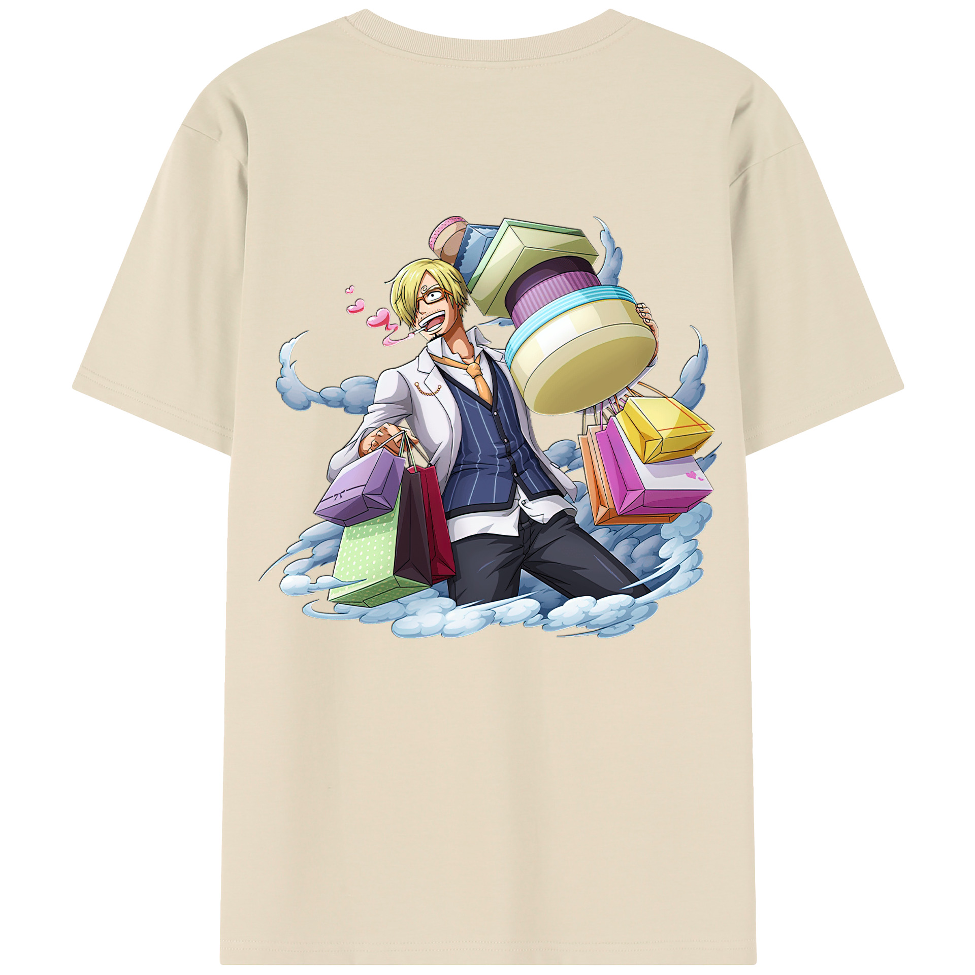 ワンピース サンジ ONE PIECE Sanji 綿100％半袖Tシャツ（背面プリント）