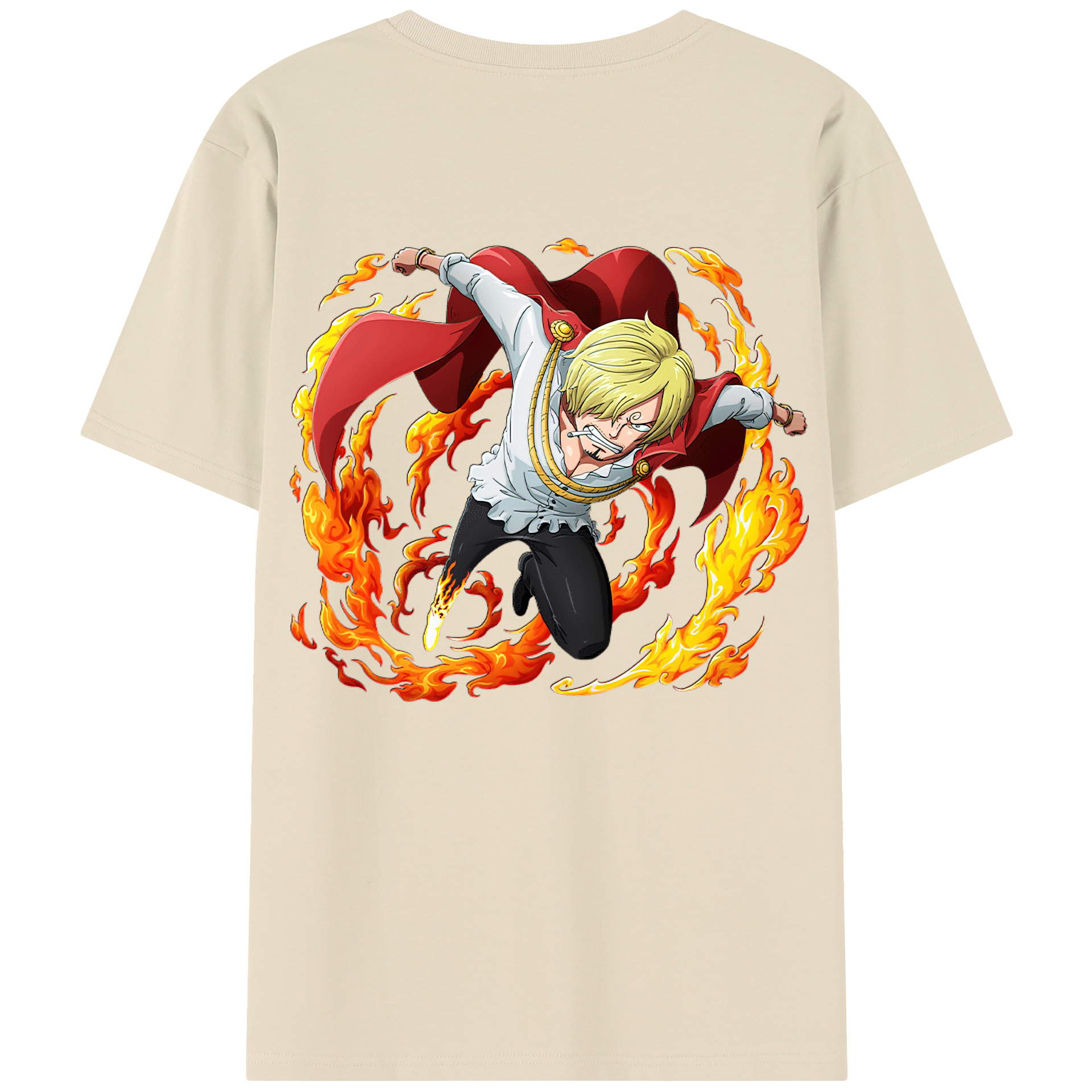 ワンピース サンジ ONE PIECE Sanji 綿100％半袖Tシャツ（背面プリント）