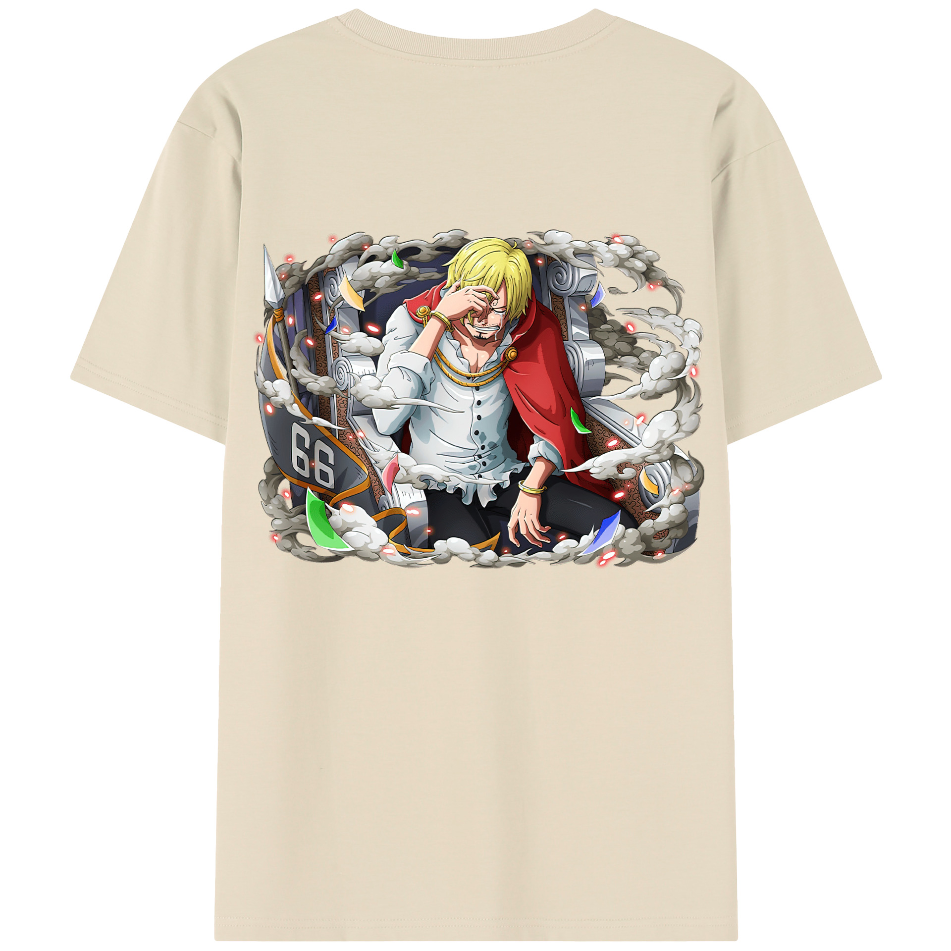 ワンピース サンジ ONE PIECE Sanji 綿100％半袖Tシャツ（背面プリント）