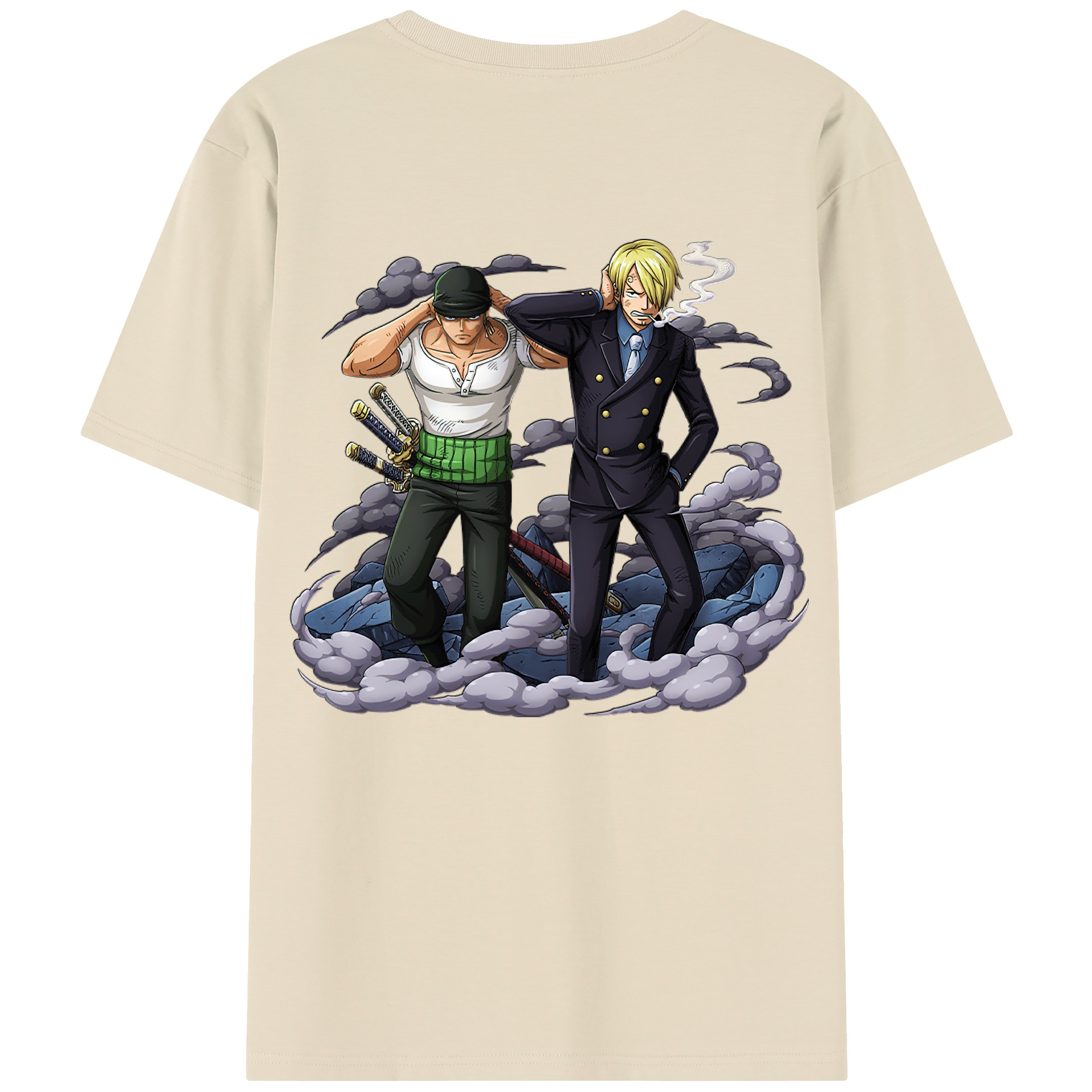 ワンピース サンジ ONE PIECE Sanji 綿100％半袖Tシャツ（背面プリント）