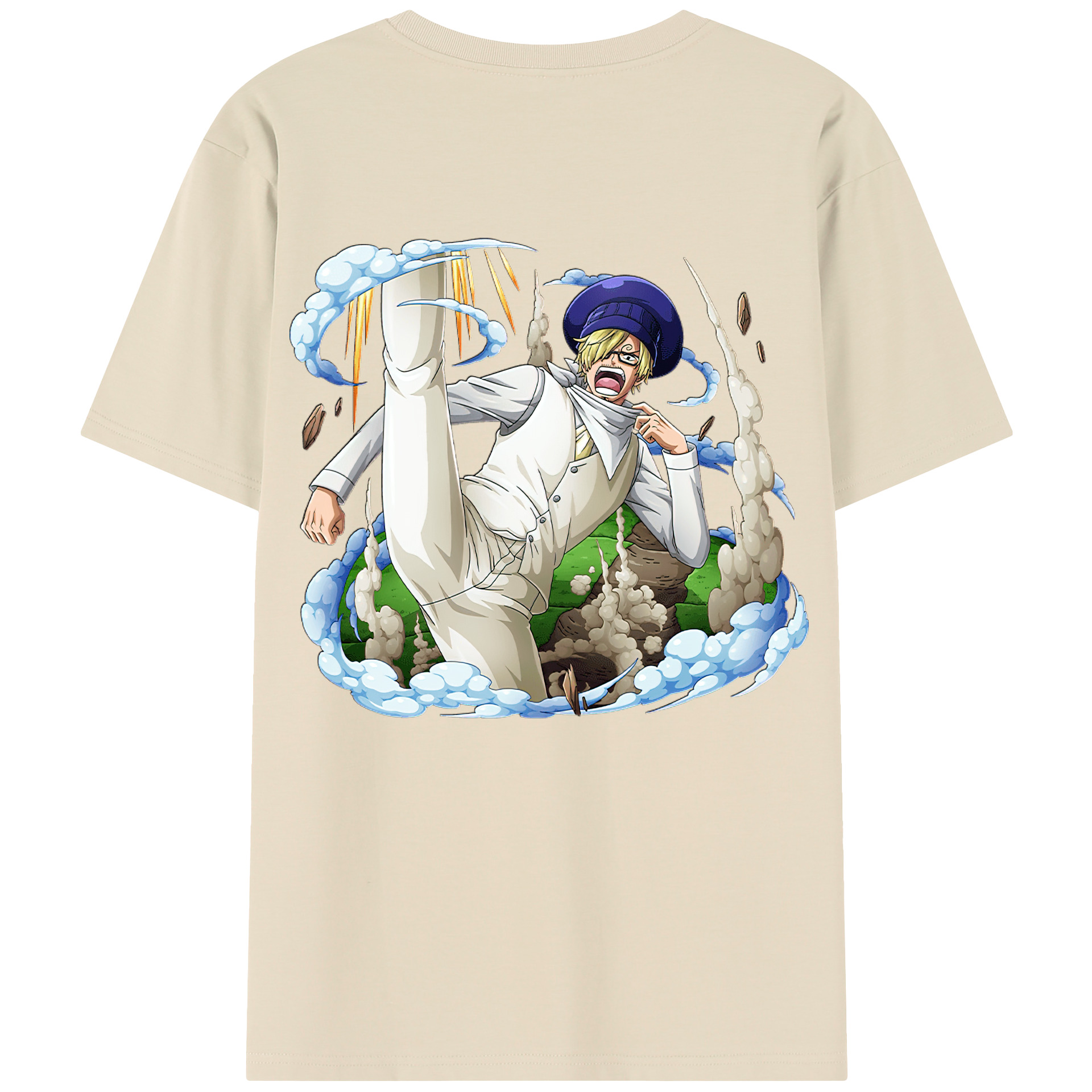 ワンピース サンジ ONE PIECE Sanji 綿100％半袖Tシャツ（背面プリント）