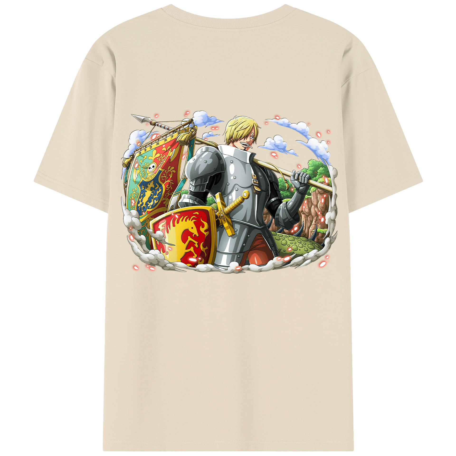 ワンピース サンジ ONE PIECE Sanji 綿100％半袖Tシャツ（背面プリント）
