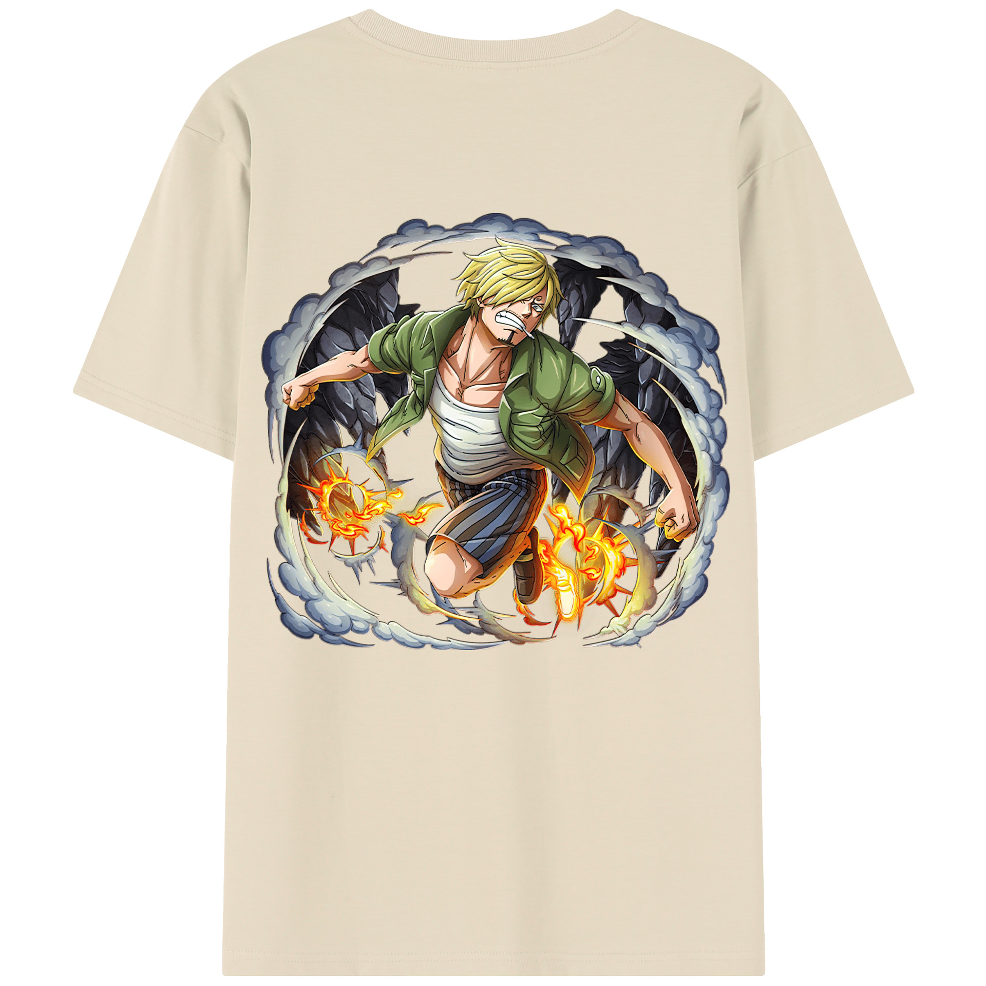 ワンピース サンジ ONE PIECE Sanji 綿100％半袖Tシャツ（背面プリント）