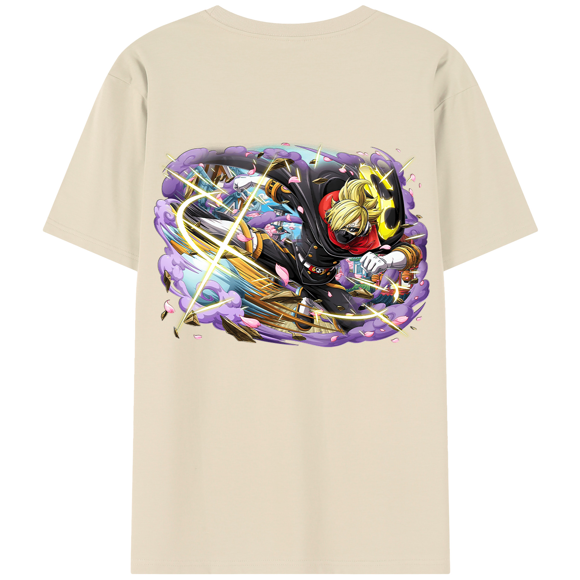 ワンピース サンジ ONE PIECE Sanji 綿100％半袖Tシャツ（背面プリント）