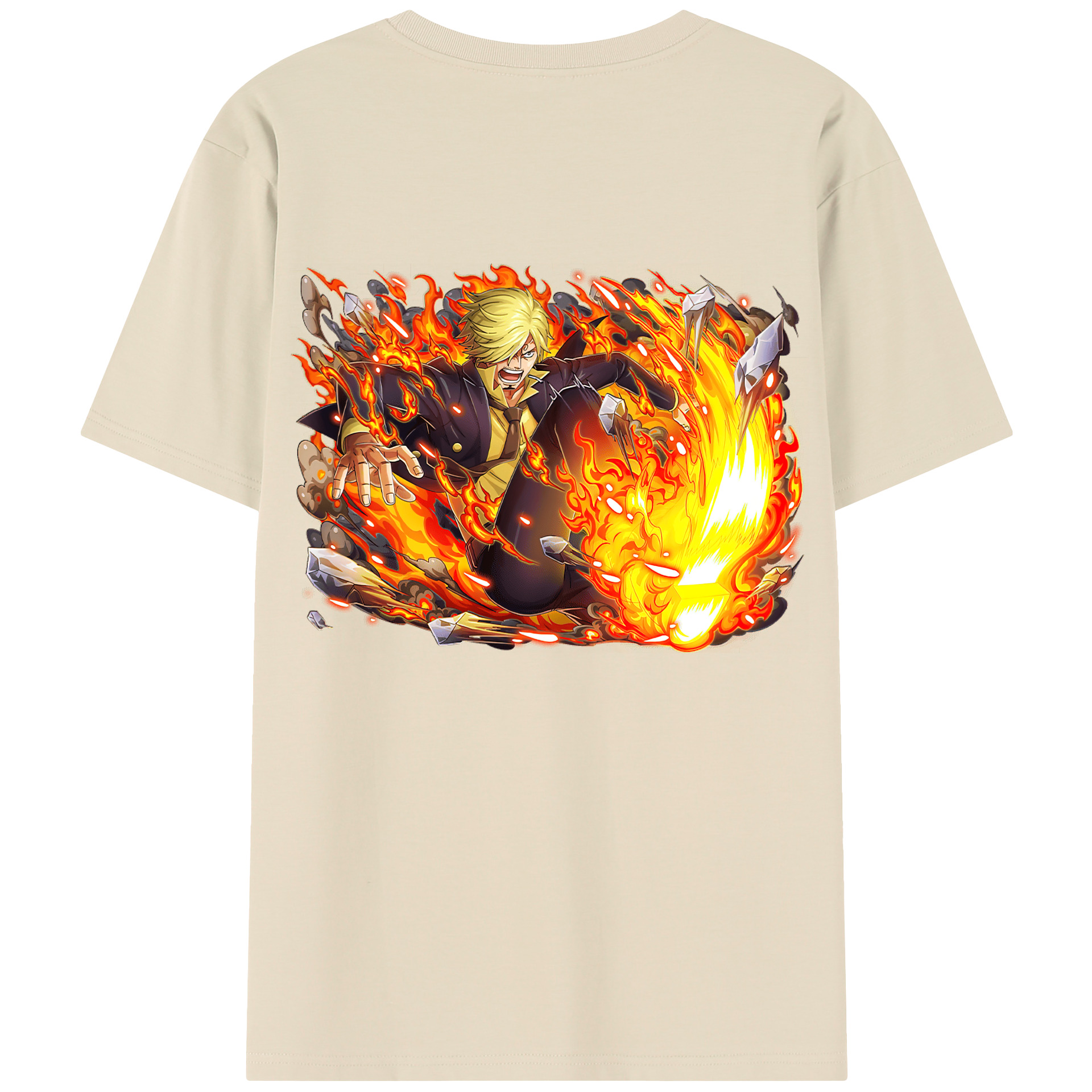 ワンピース サンジ ONE PIECE Sanji 綿100％半袖Tシャツ（背面プリント）
