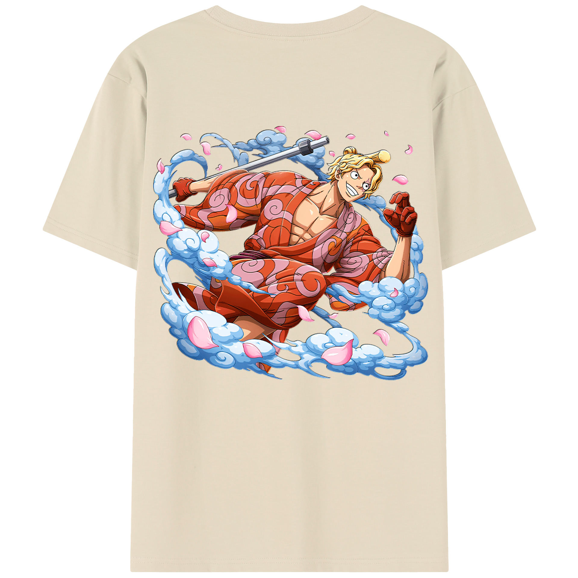 ワンピース サンジ ONE PIECE Sanji 綿100％半袖Tシャツ（背面プリント）