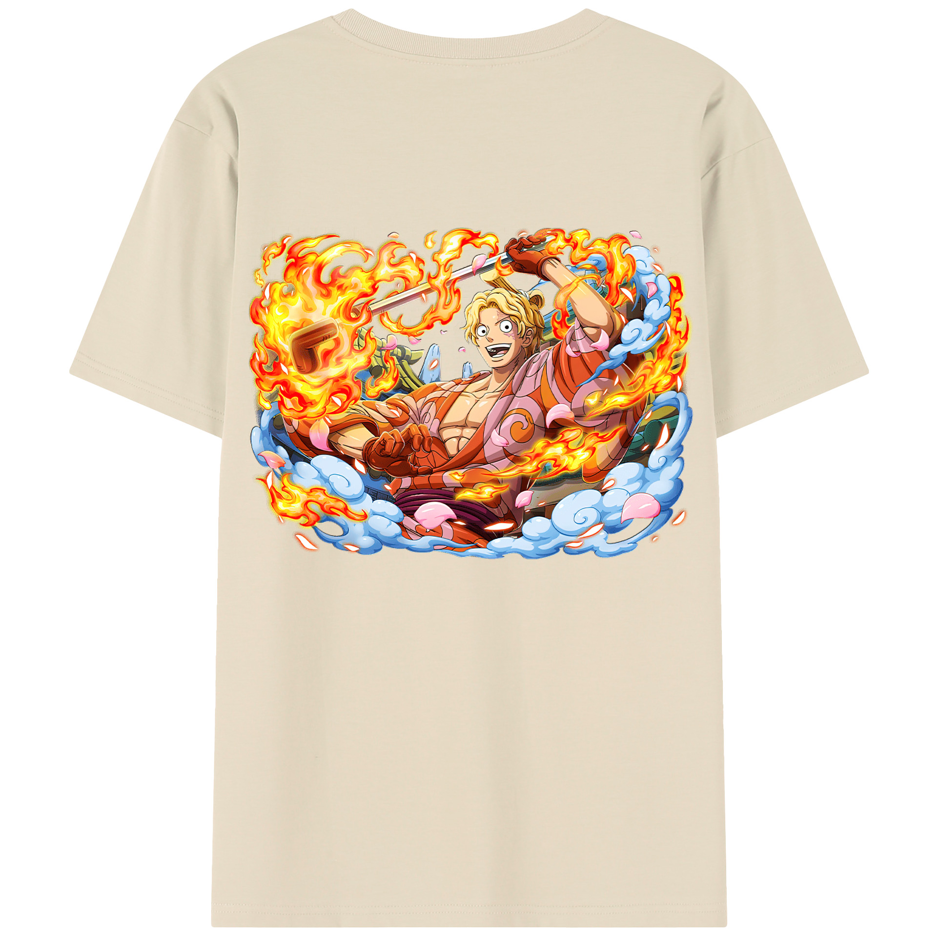 ワンピース サンジ ONE PIECE Sanji 綿100％半袖Tシャツ（背面プリント）
