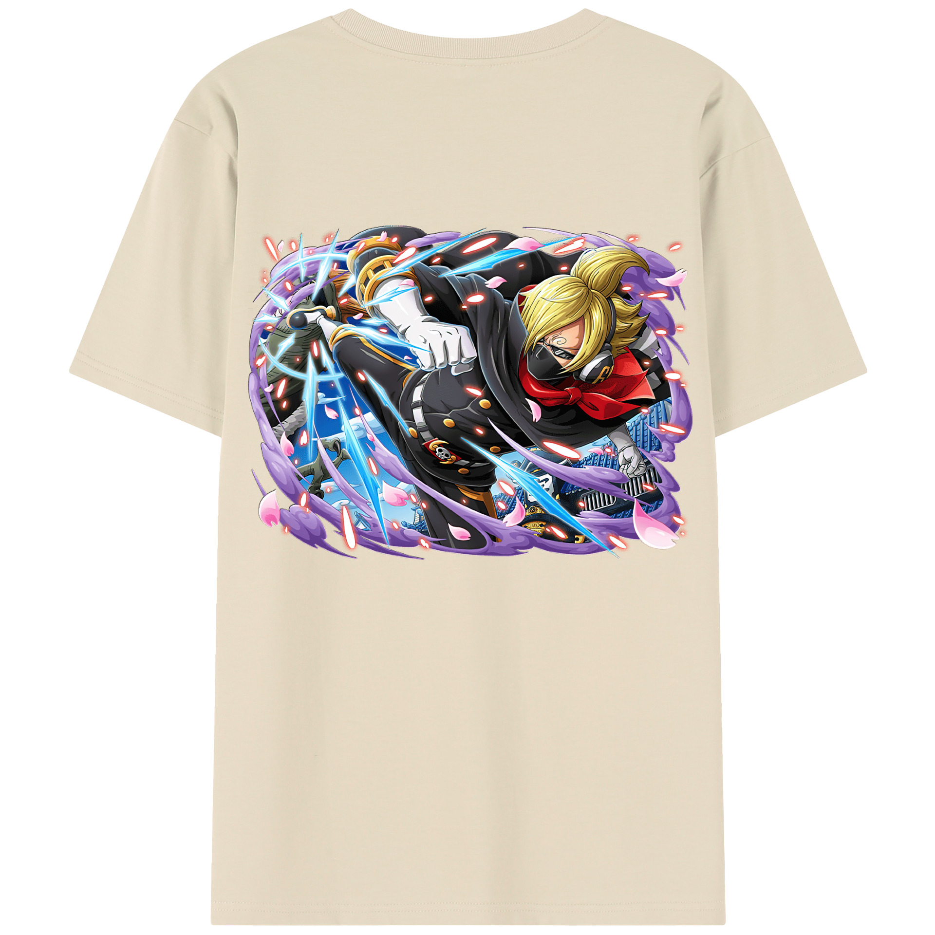 ワンピース サンジ ONE PIECE Sanji 綿100％半袖Tシャツ（背面プリント）