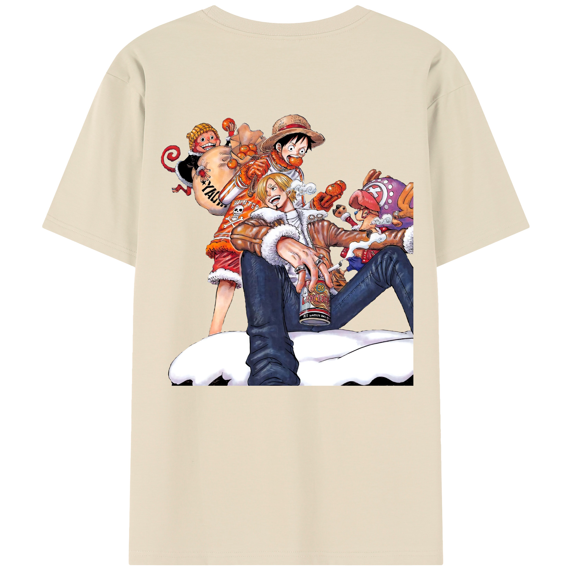 ワンピース サンジ ONE PIECE Sanji 綿100％半袖Tシャツ（背面プリント）