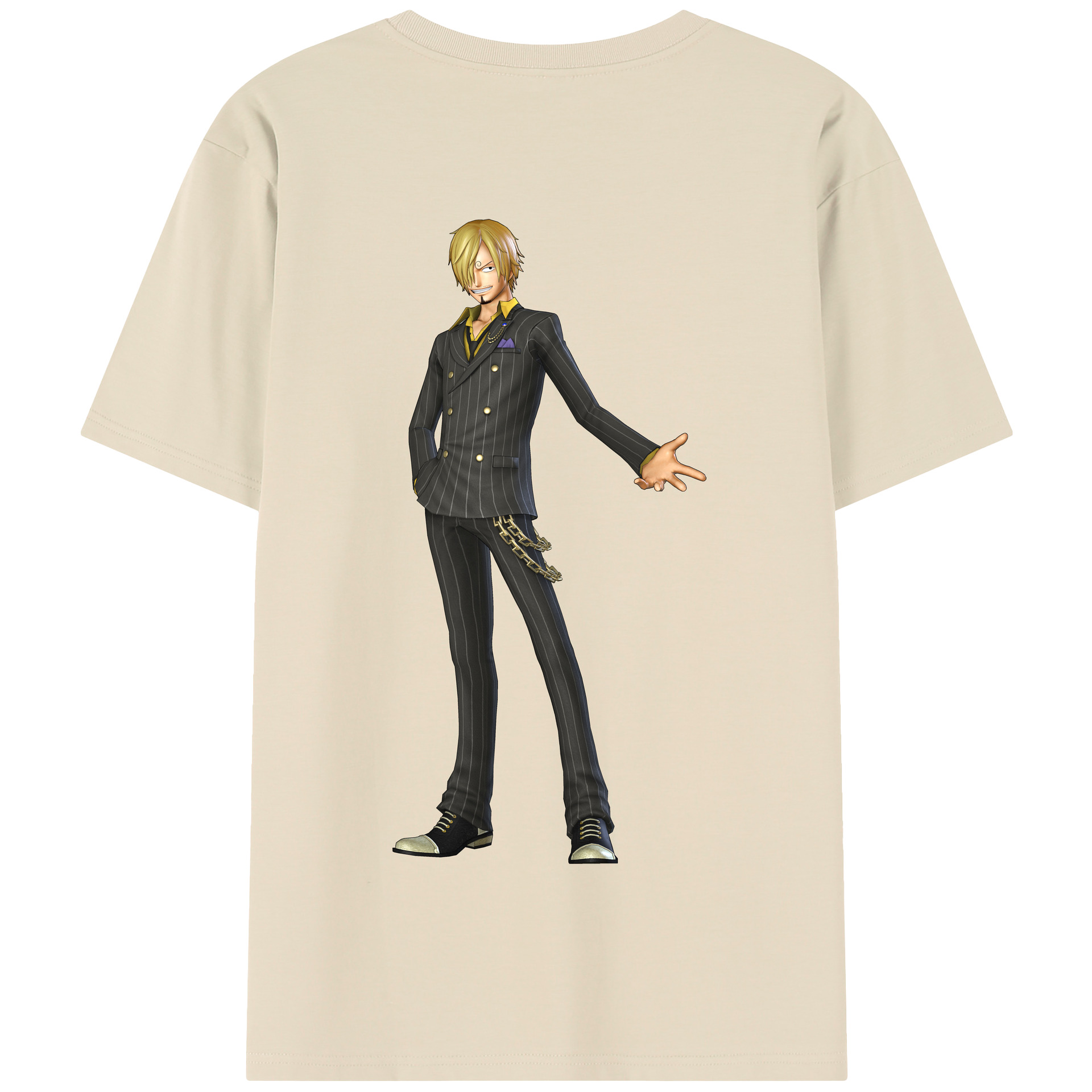ワンピース サンジ ONE PIECE Sanji 綿100％半袖Tシャツ（背面プリント）