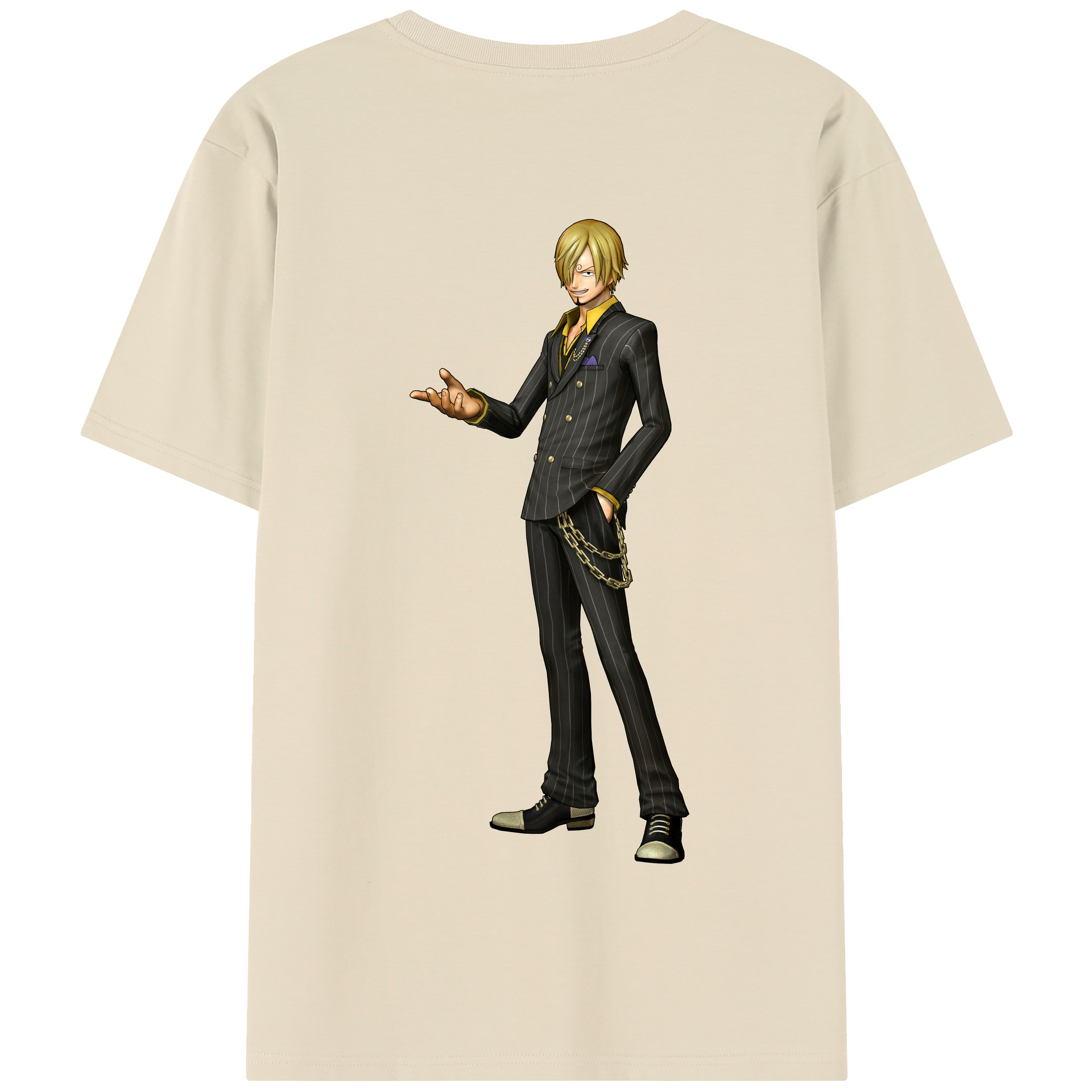 ワンピース サンジ ONE PIECE Sanji 綿100％半袖Tシャツ（背面プリント）