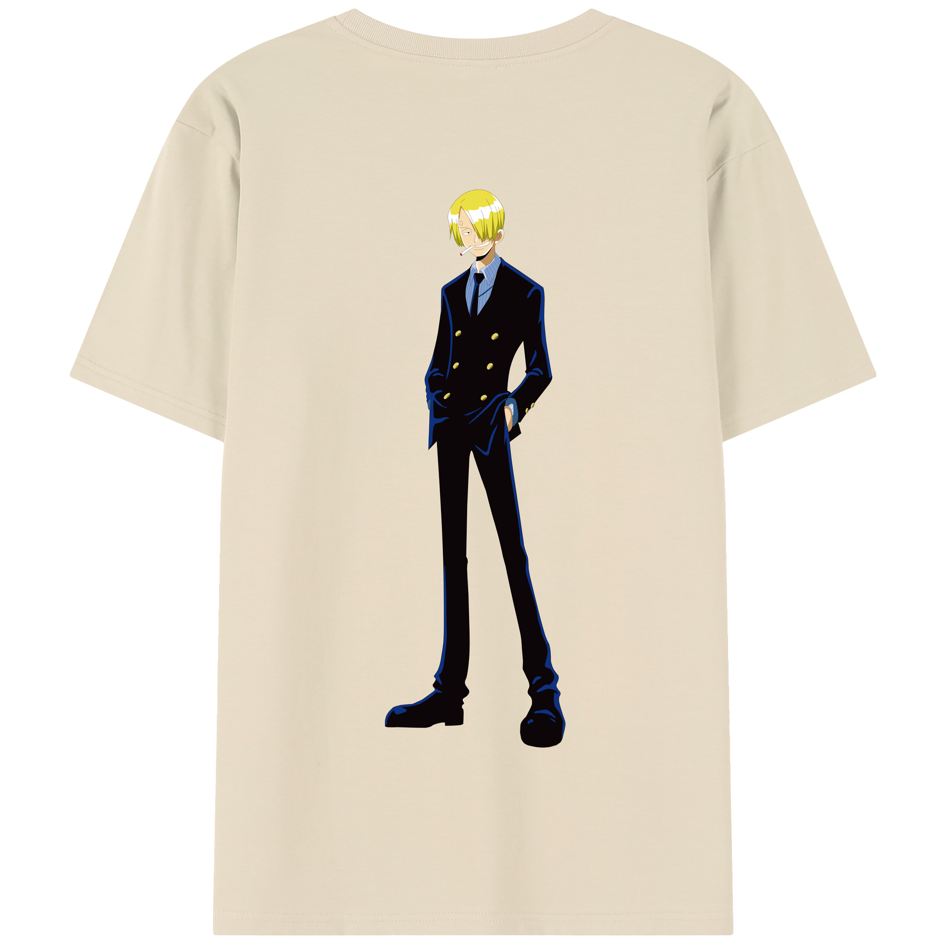 ワンピース サンジ ONE PIECE Sanji 綿100％半袖Tシャツ（背面プリント）