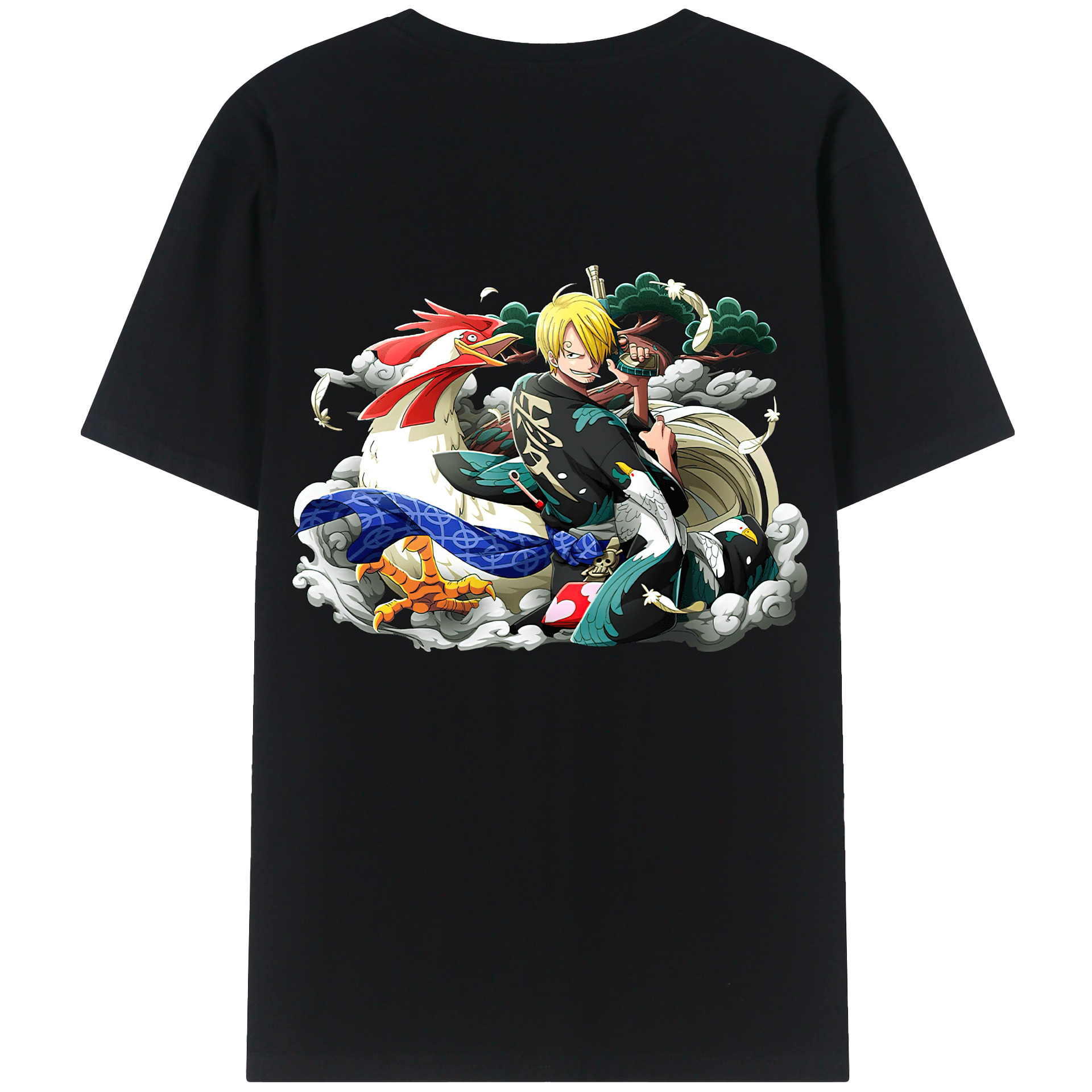 ワンピース サンジ ONE PIECE Sanji 綿100％半袖Tシャツ（背面プリント）