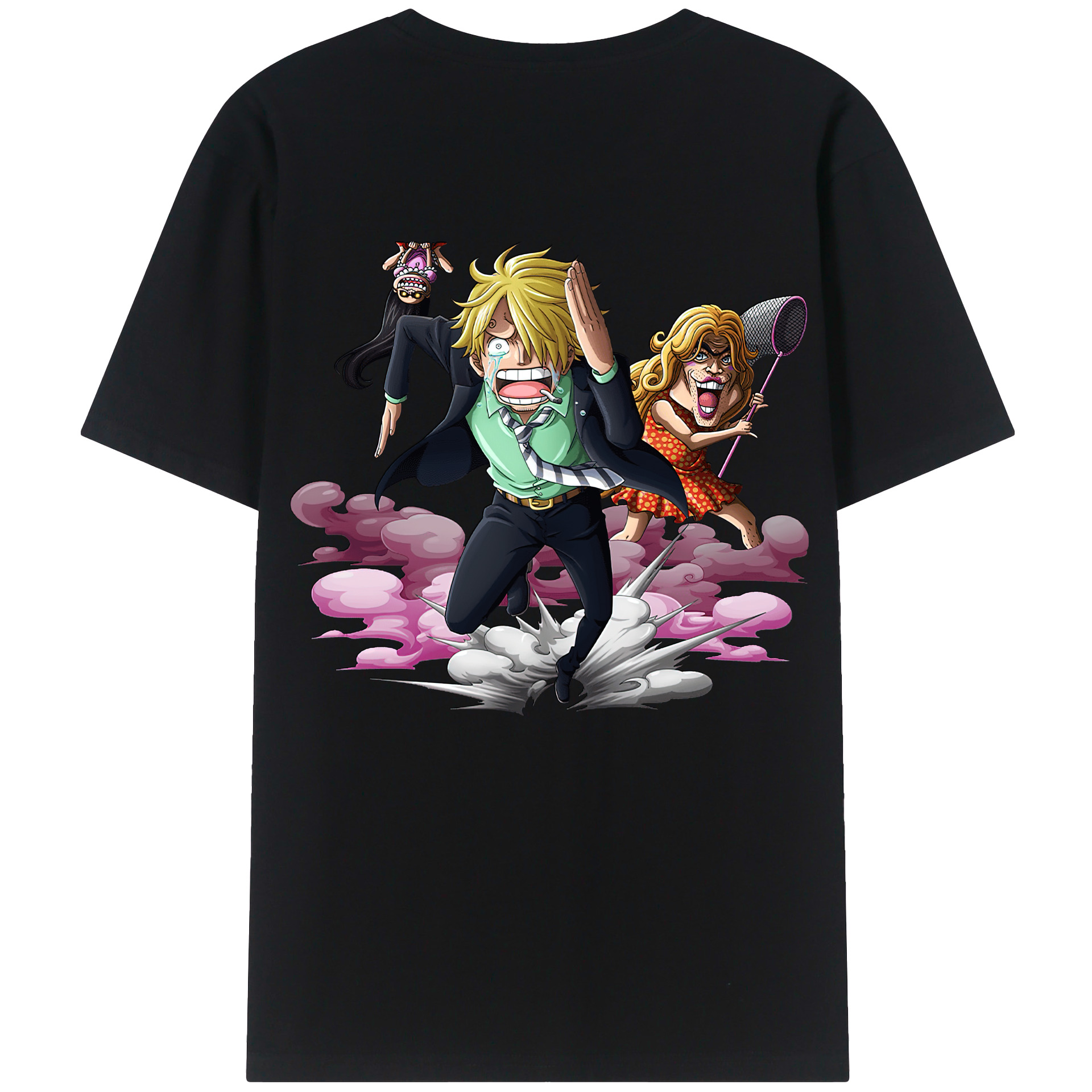 ワンピース サンジ ONE PIECE Sanji 綿100％半袖Tシャツ（背面プリント）