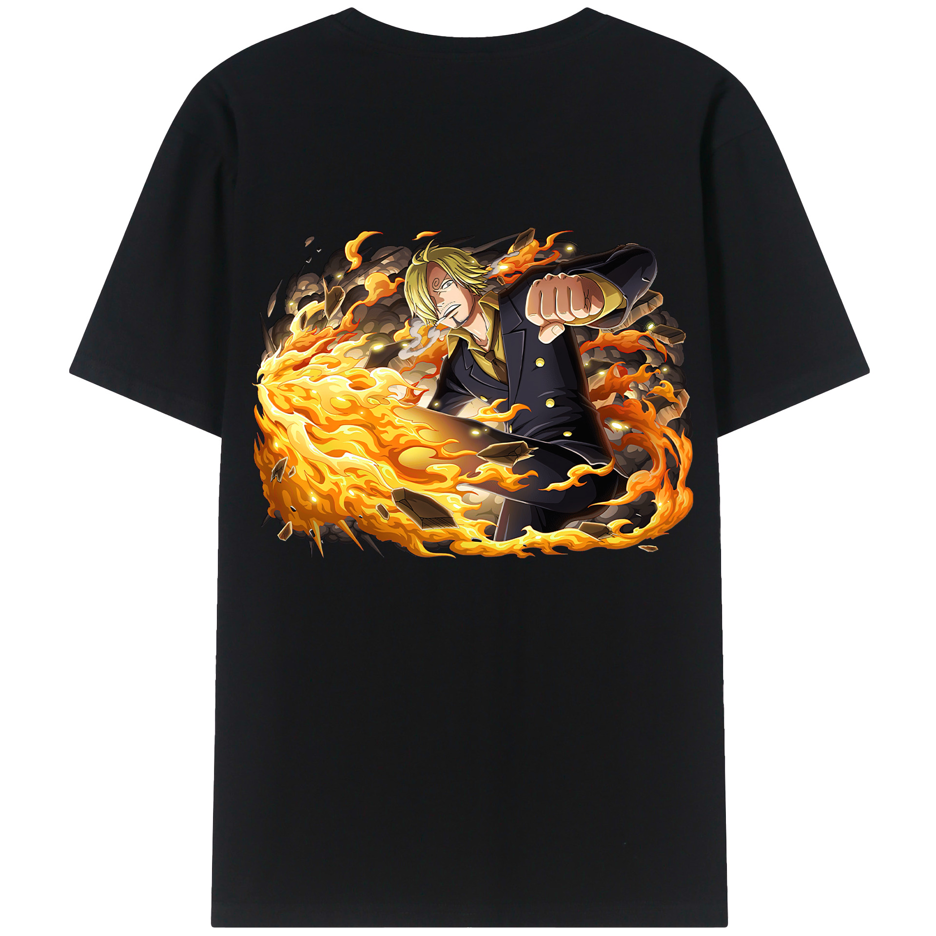 ワンピース サンジ ONE PIECE Sanji 綿100％半袖Tシャツ（背面プリント）