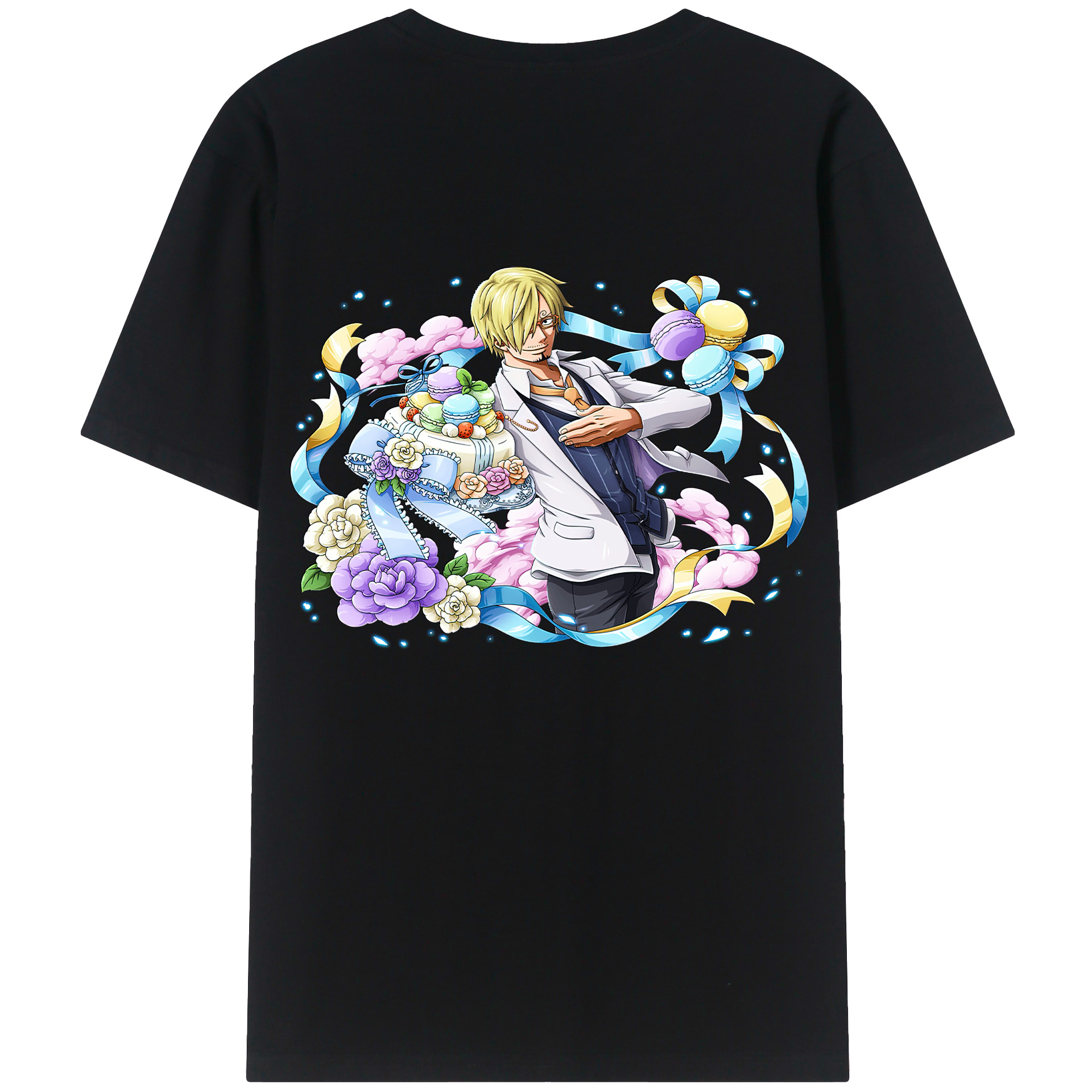 ワンピース サンジ ONE PIECE Sanji 綿100％半袖Tシャツ（背面プリント）