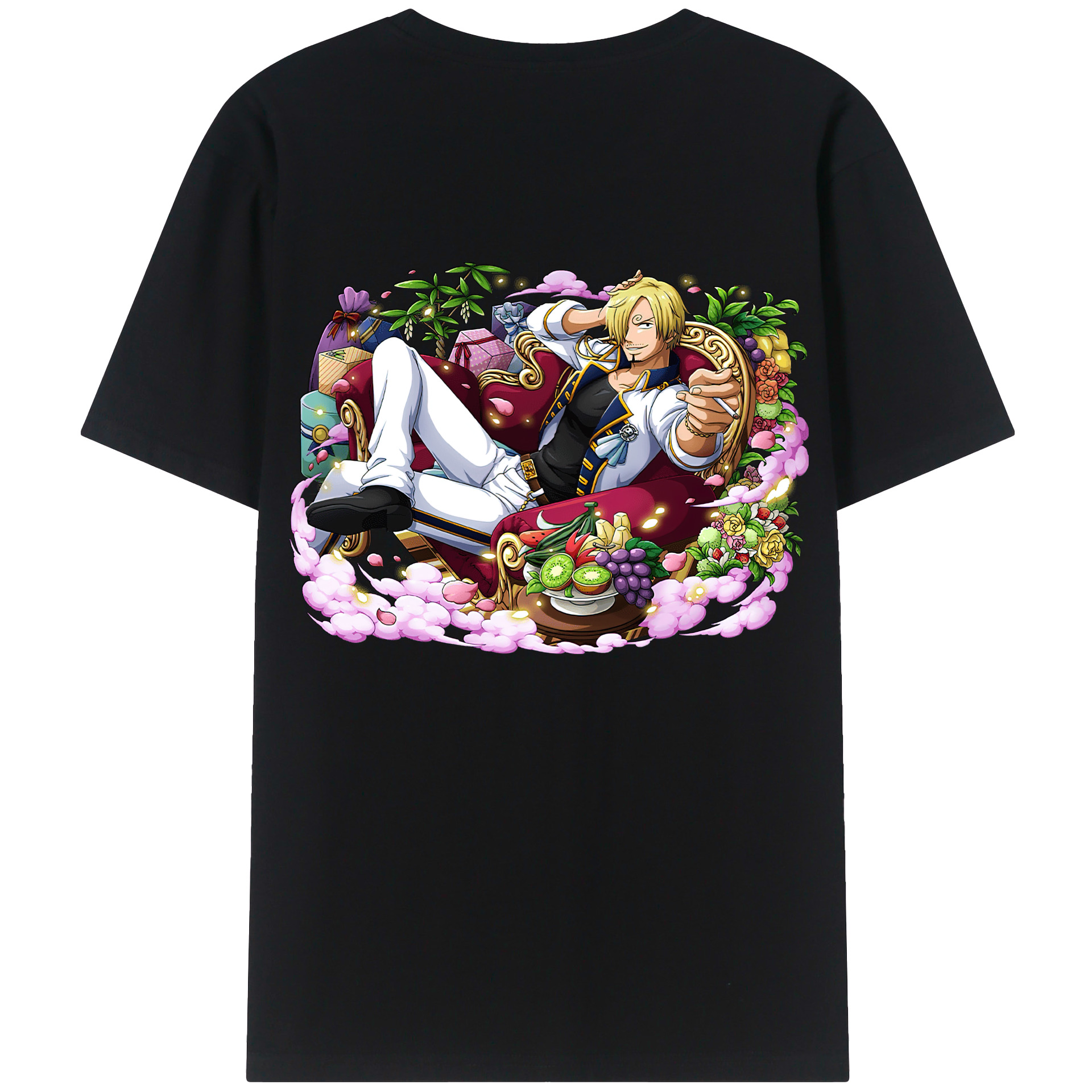 ワンピース サンジ ONE PIECE Sanji 綿100％半袖Tシャツ（背面プリント）