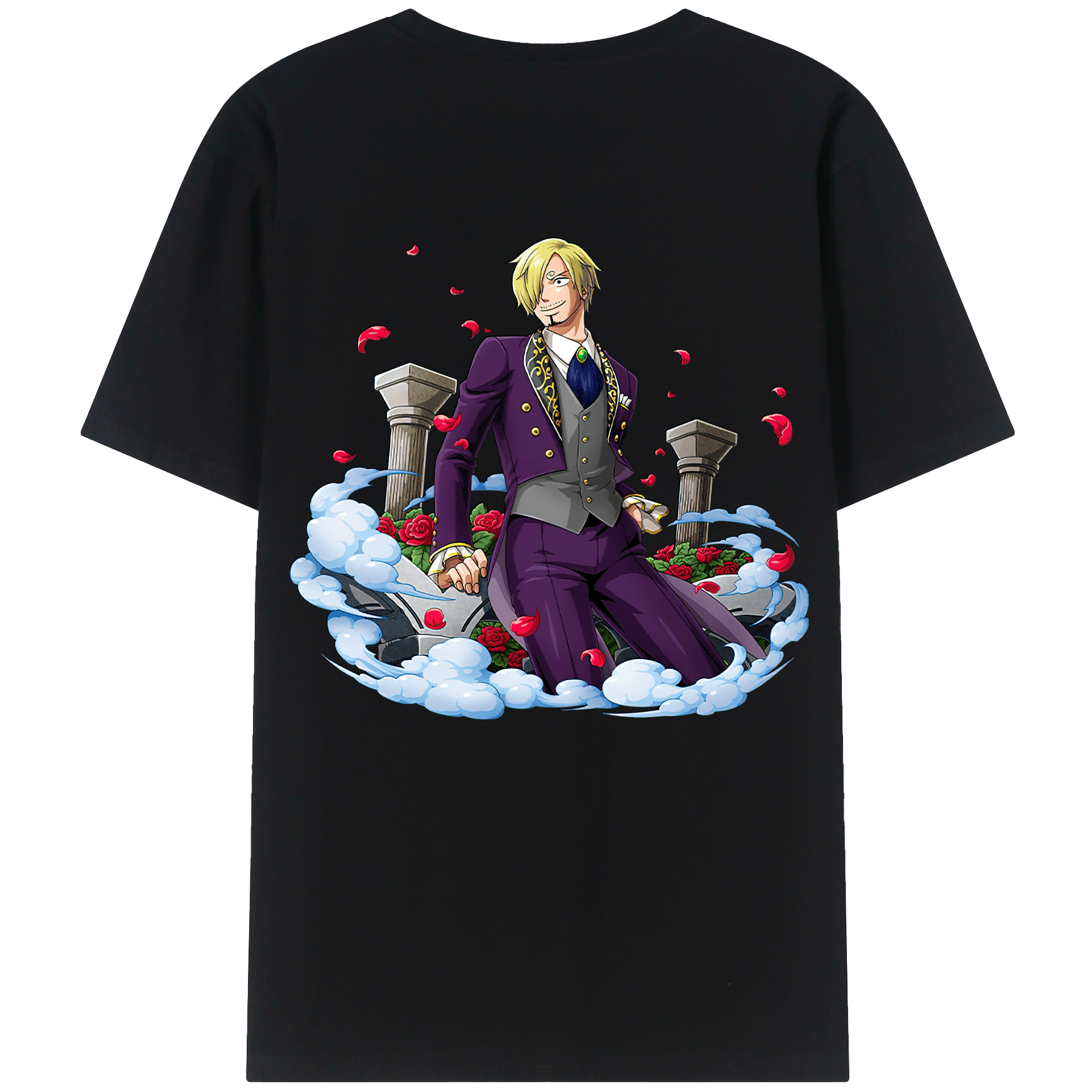 ワンピース サンジ ONE PIECE Sanji 綿100％半袖Tシャツ（背面プリント）