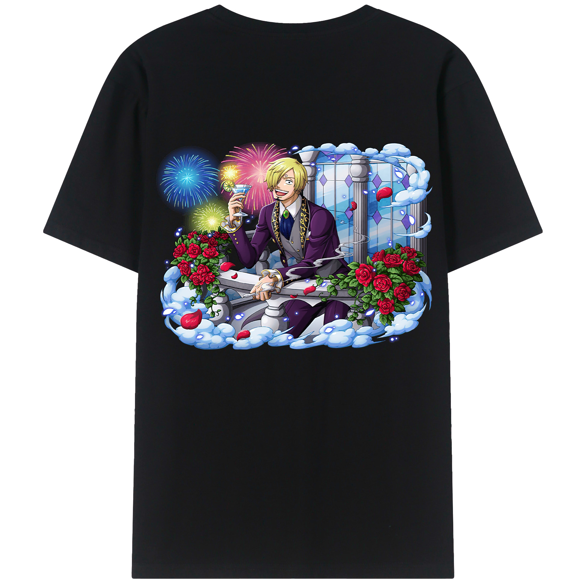 ワンピース サンジ ONE PIECE Sanji 綿100％半袖Tシャツ（背面プリント）