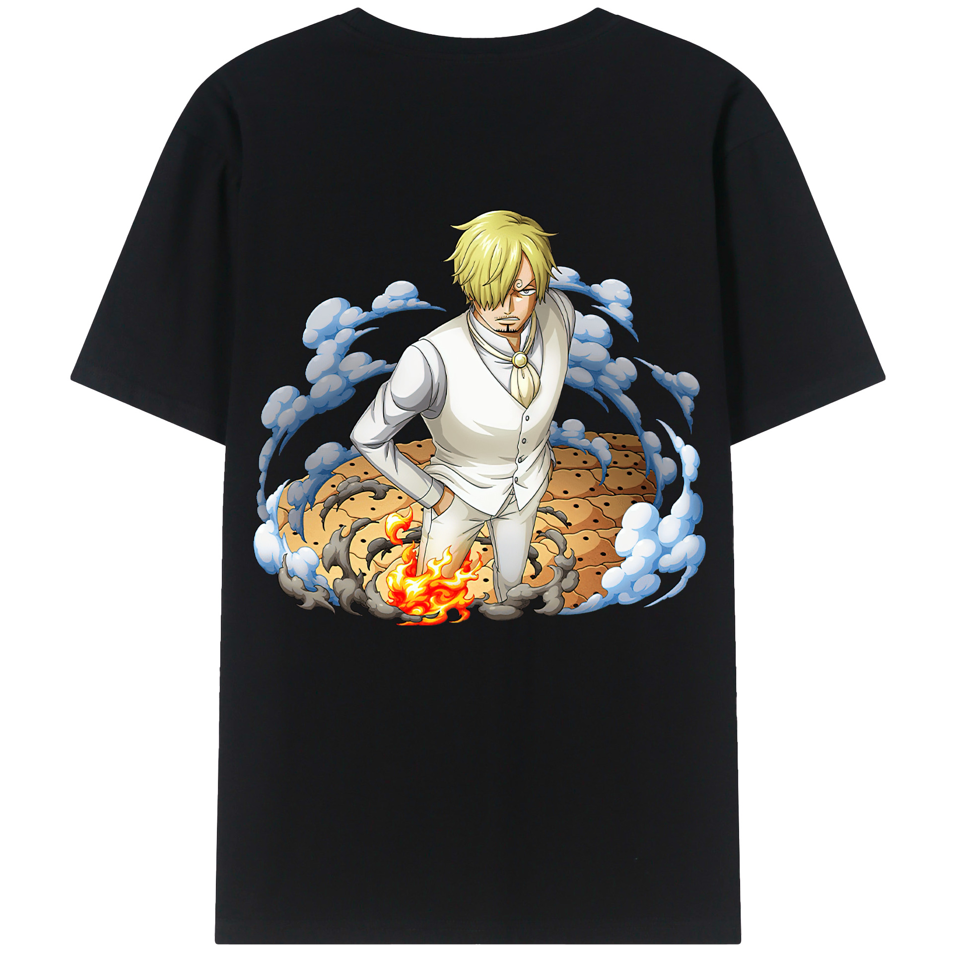 ワンピース サンジ ONE PIECE Sanji 綿100％半袖Tシャツ（背面プリント）