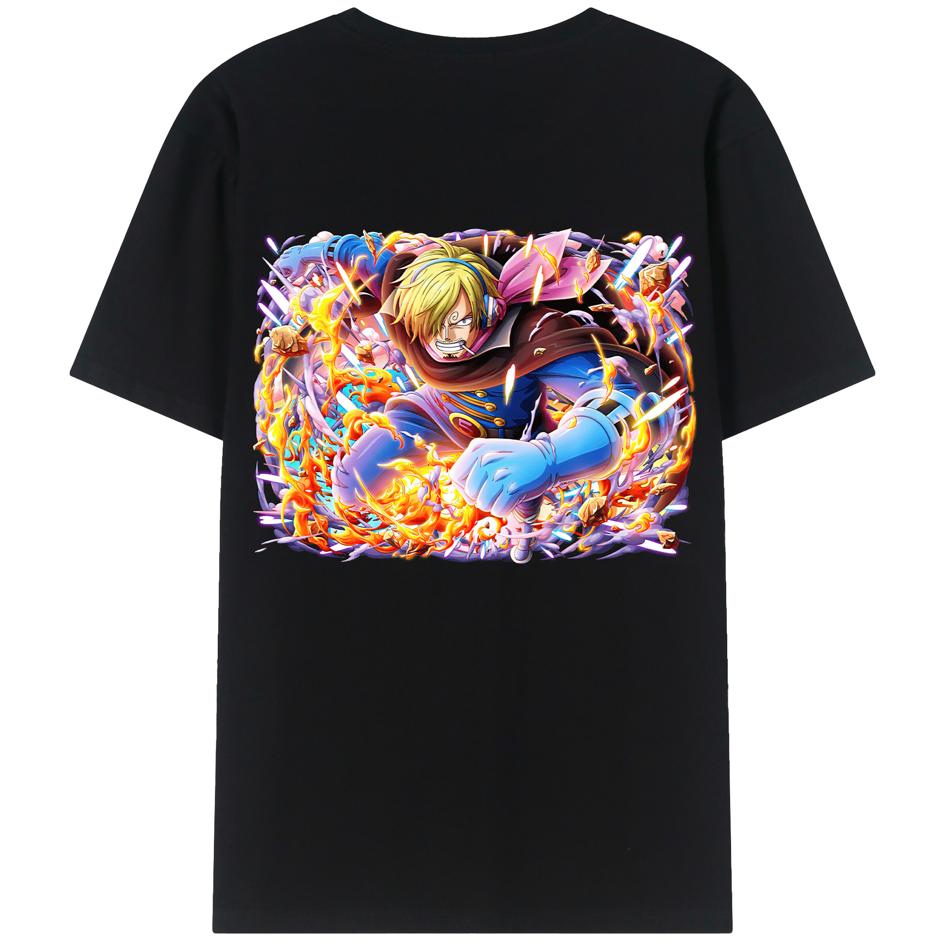 ワンピース サンジ ONE PIECE Sanji 綿100％半袖Tシャツ（背面プリント）