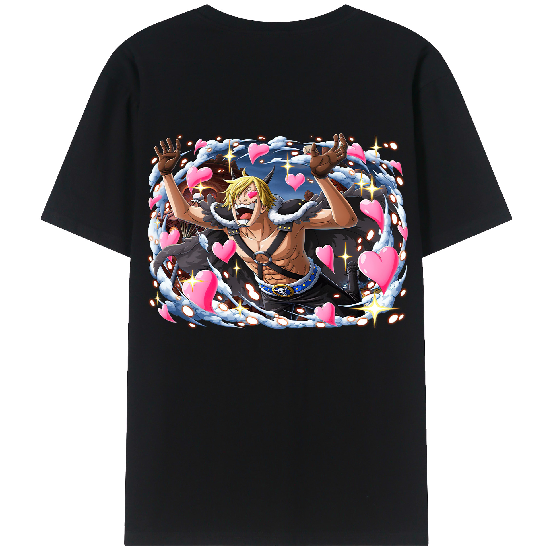 ワンピース サンジ ONE PIECE Sanji 綿100％半袖Tシャツ（背面プリント）