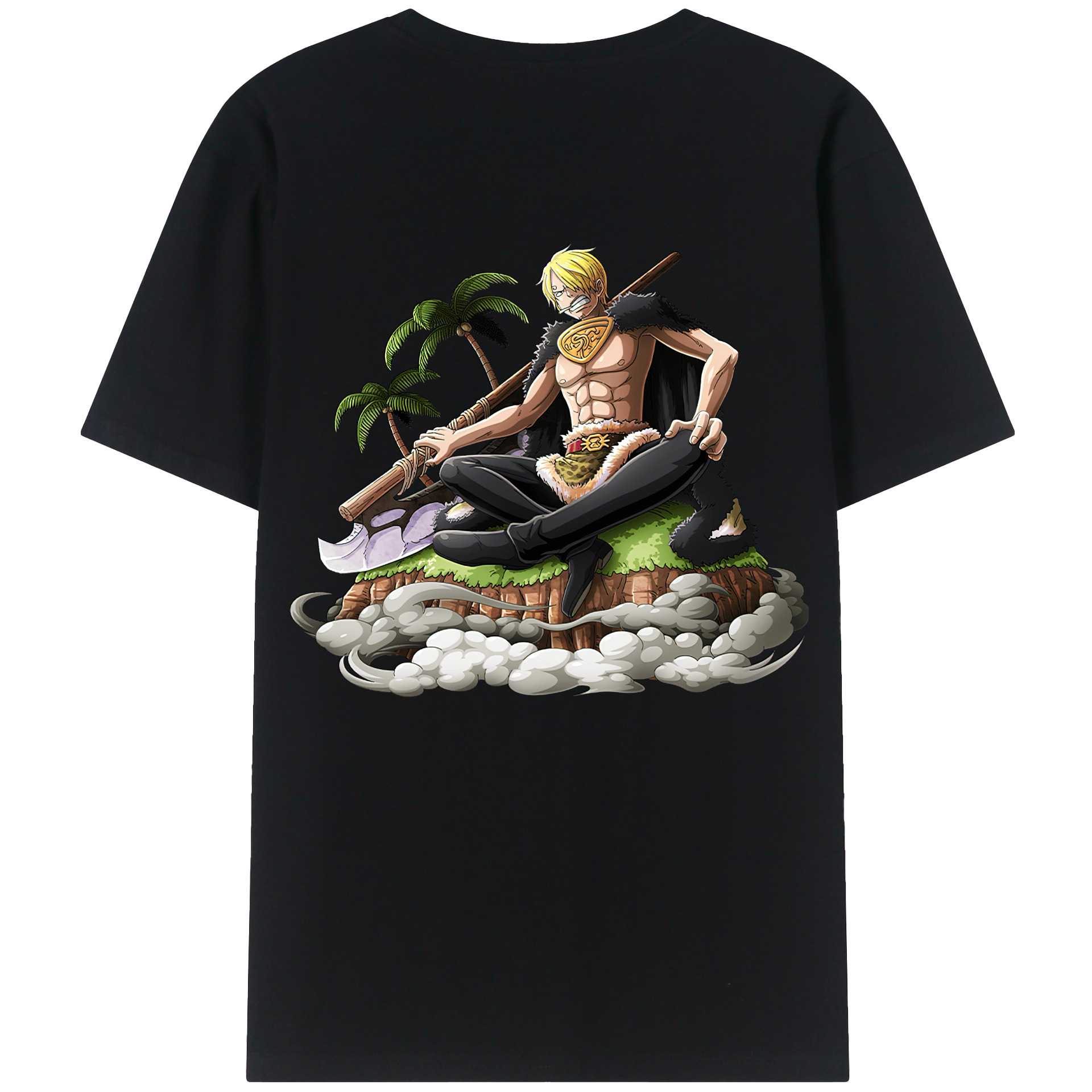 ワンピース サンジ ONE PIECE Sanji 綿100％半袖Tシャツ（背面プリント）