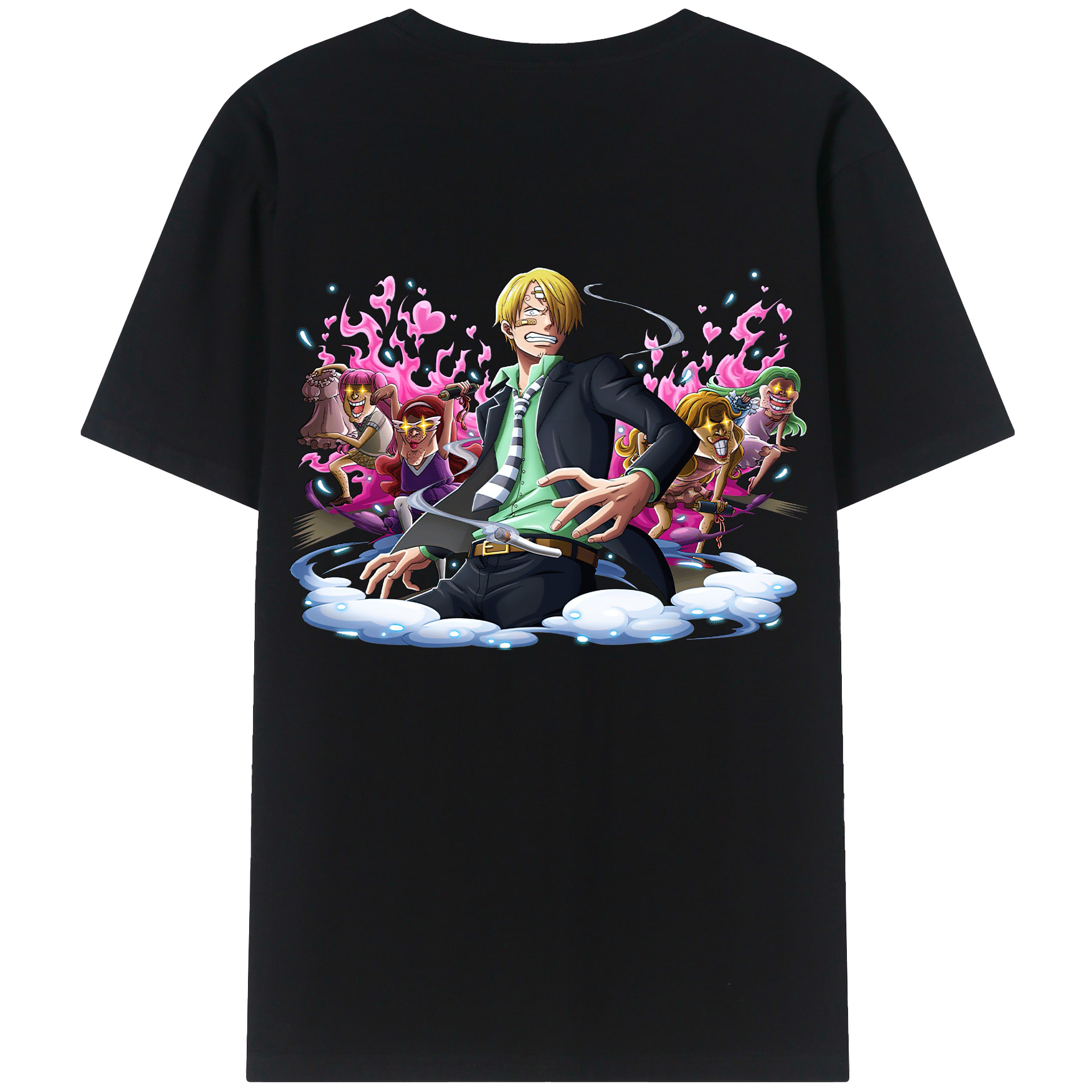 ワンピース サンジ ONE PIECE Sanji 綿100％半袖Tシャツ（背面プリント）