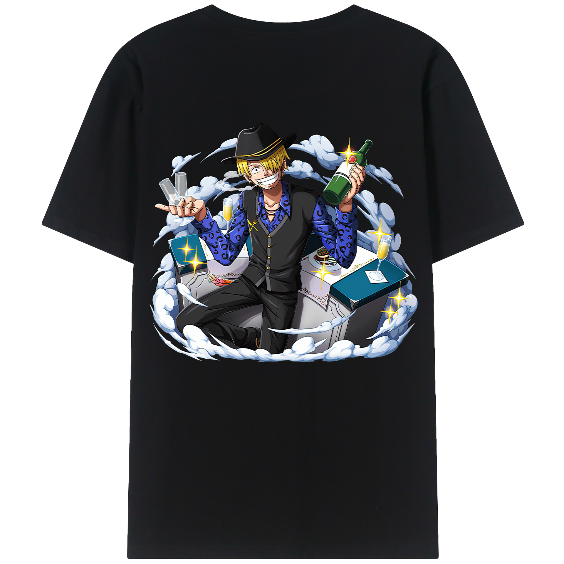 ワンピース サンジ ONE PIECE Sanji 綿100％半袖Tシャツ（背面プリント）