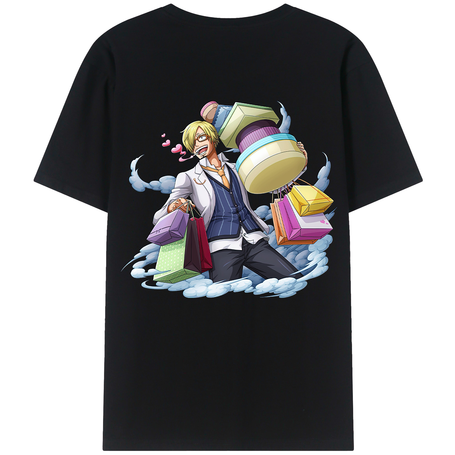 ワンピース サンジ ONE PIECE Sanji 綿100％半袖Tシャツ（背面プリント）