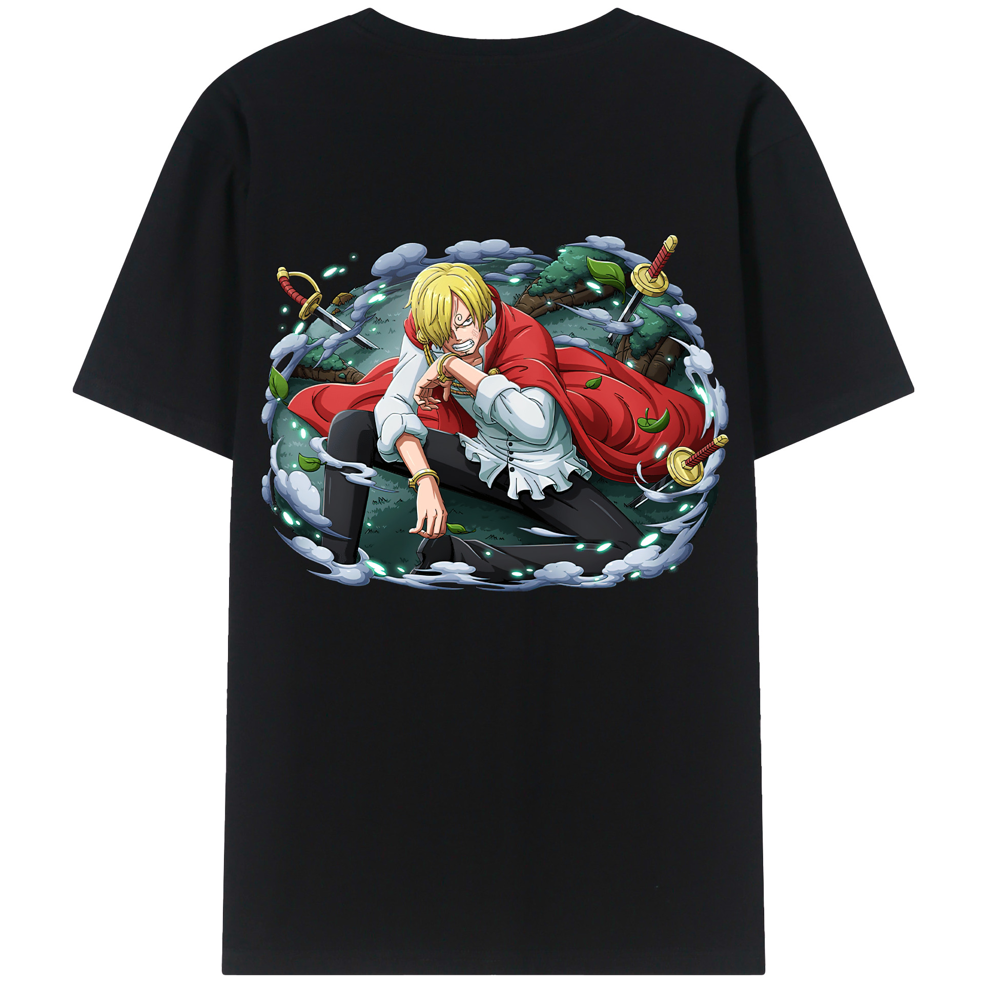 ワンピース サンジ ONE PIECE Sanji 綿100％半袖Tシャツ（背面プリント）