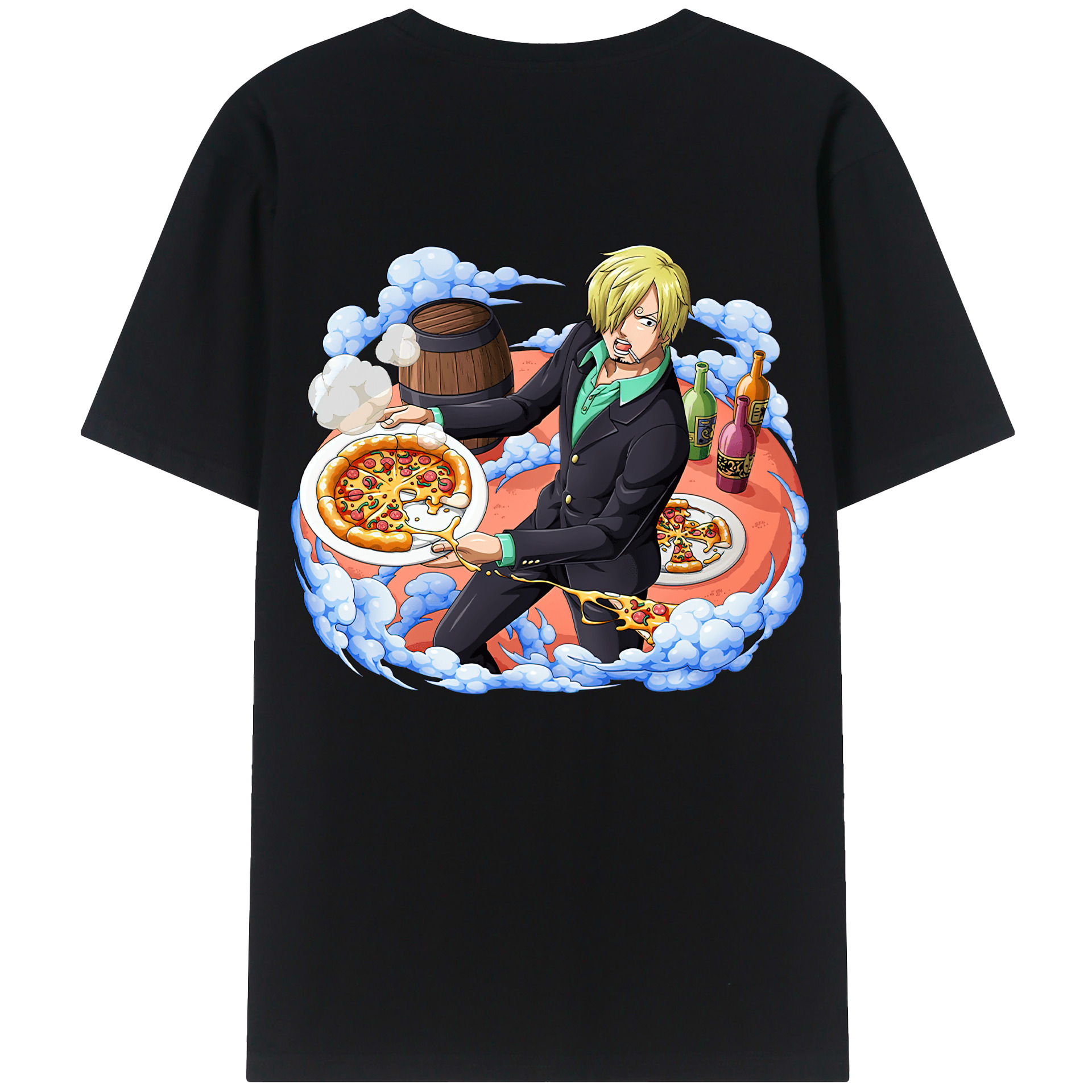 ワンピース サンジ ONE PIECE Sanji 綿100％半袖Tシャツ（背面プリント）