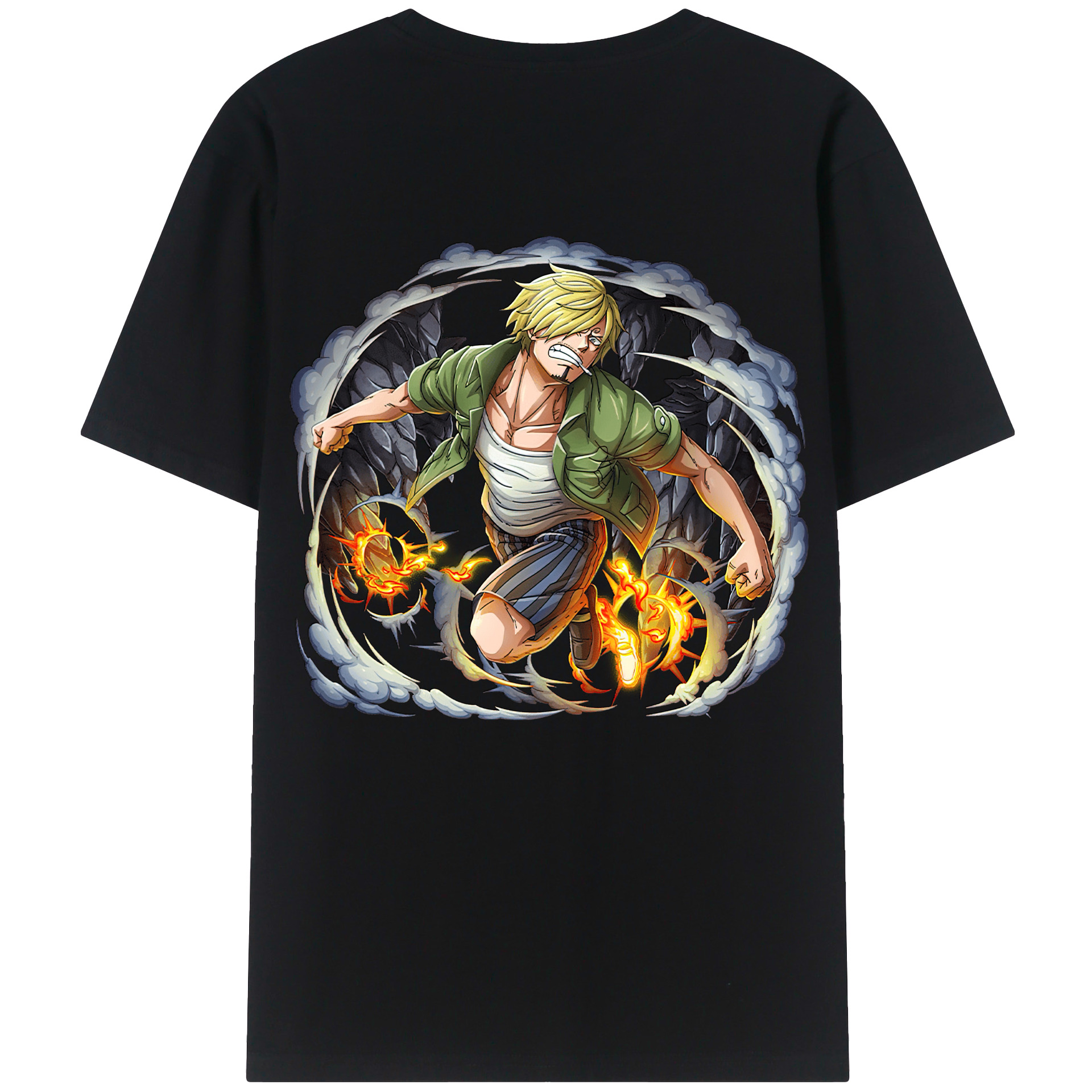 ワンピース サンジ ONE PIECE Sanji 綿100％半袖Tシャツ（背面プリント）