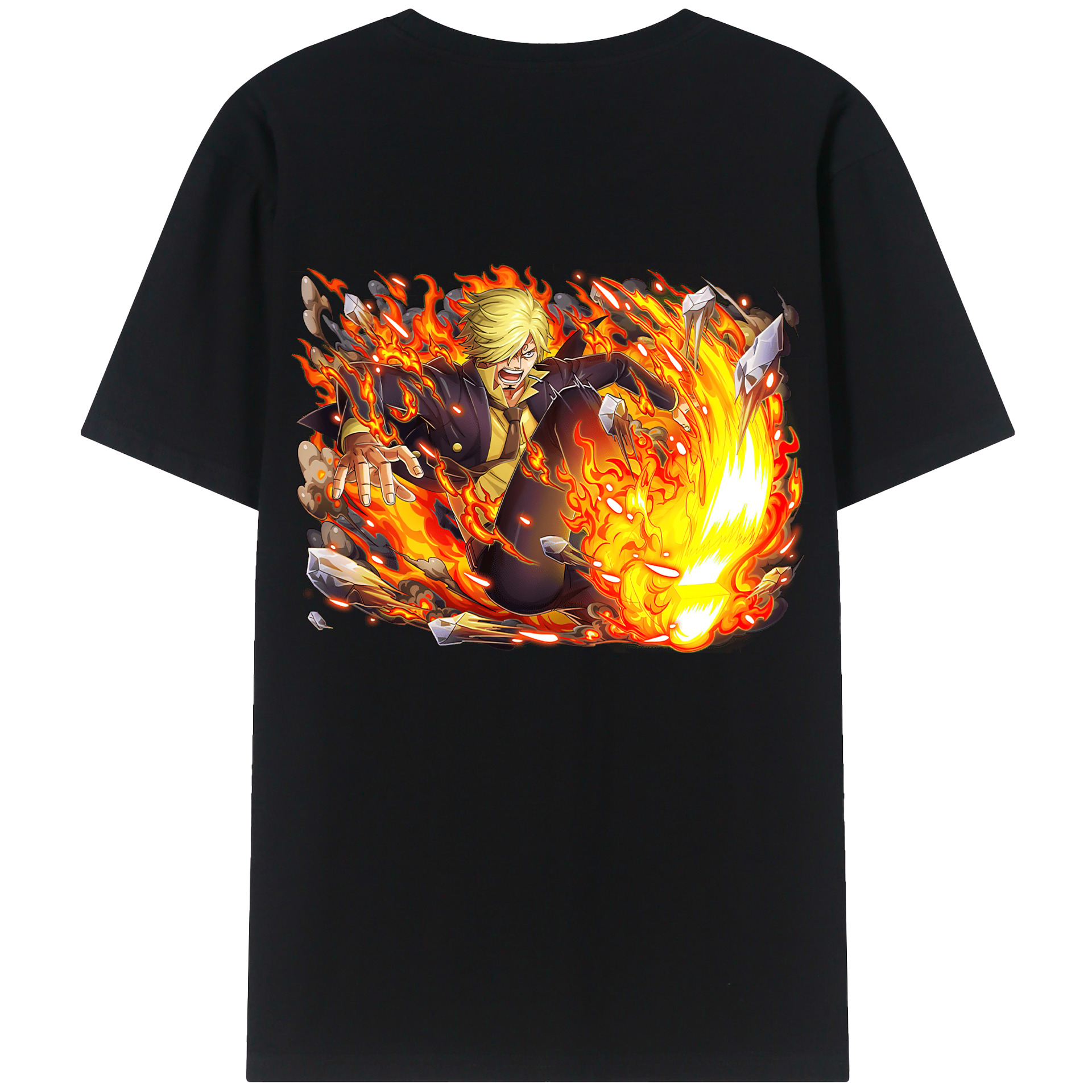 ワンピース サンジ ONE PIECE Sanji 綿100％半袖Tシャツ（背面プリント）