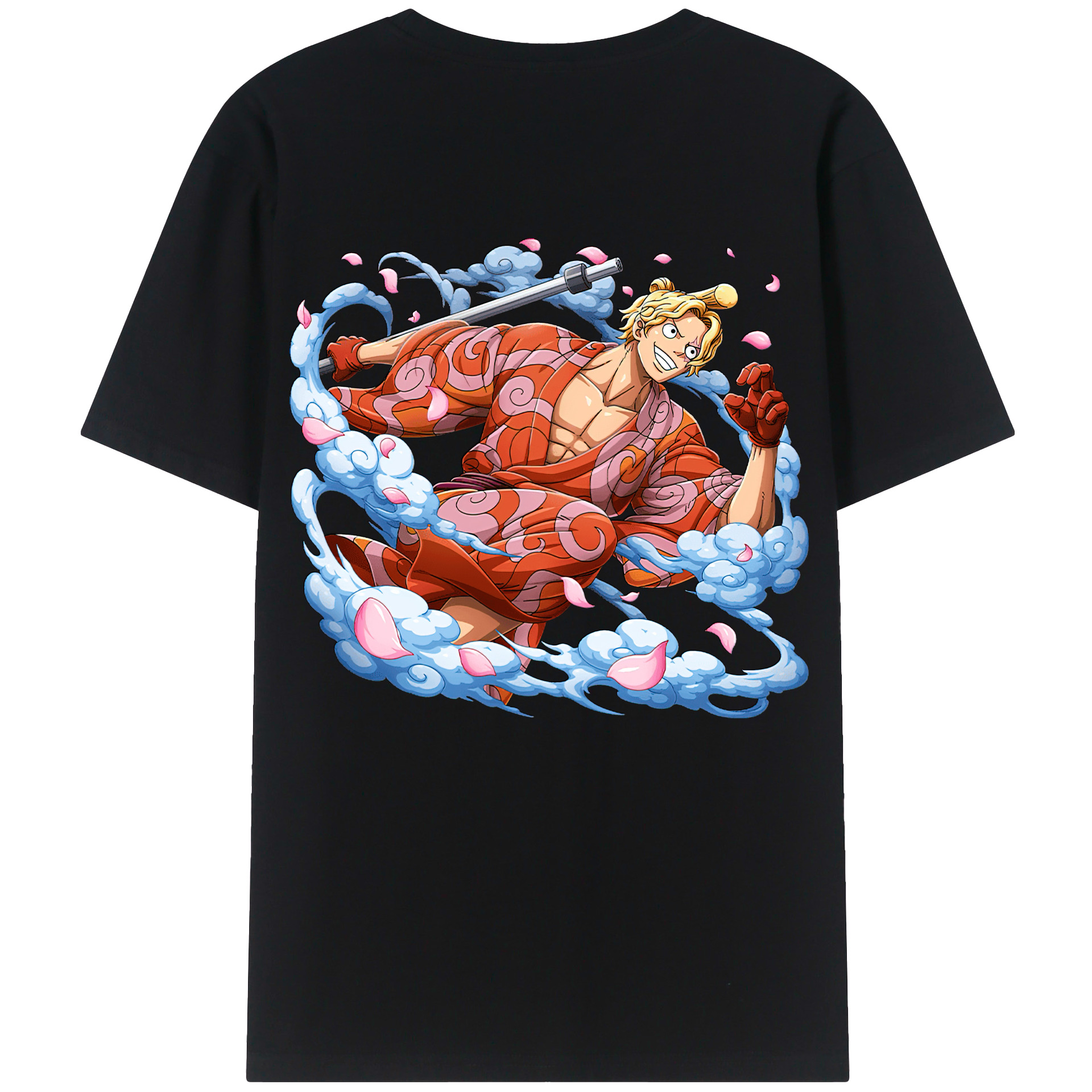 ワンピース サンジ ONE PIECE Sanji 綿100％半袖Tシャツ（背面プリント）