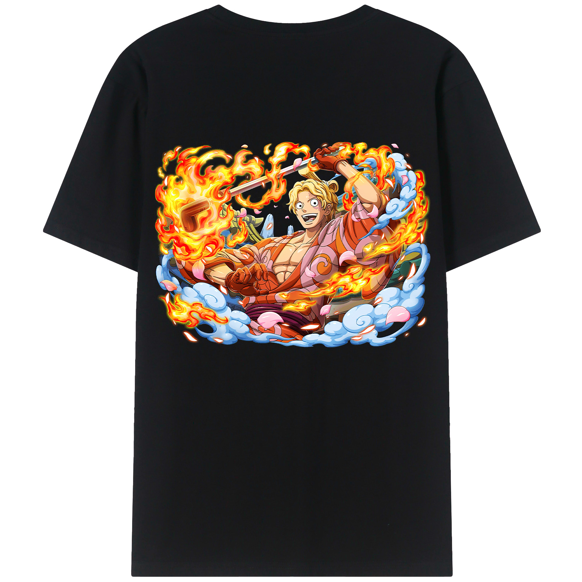 ワンピース サンジ ONE PIECE Sanji 綿100％半袖Tシャツ（背面プリント）