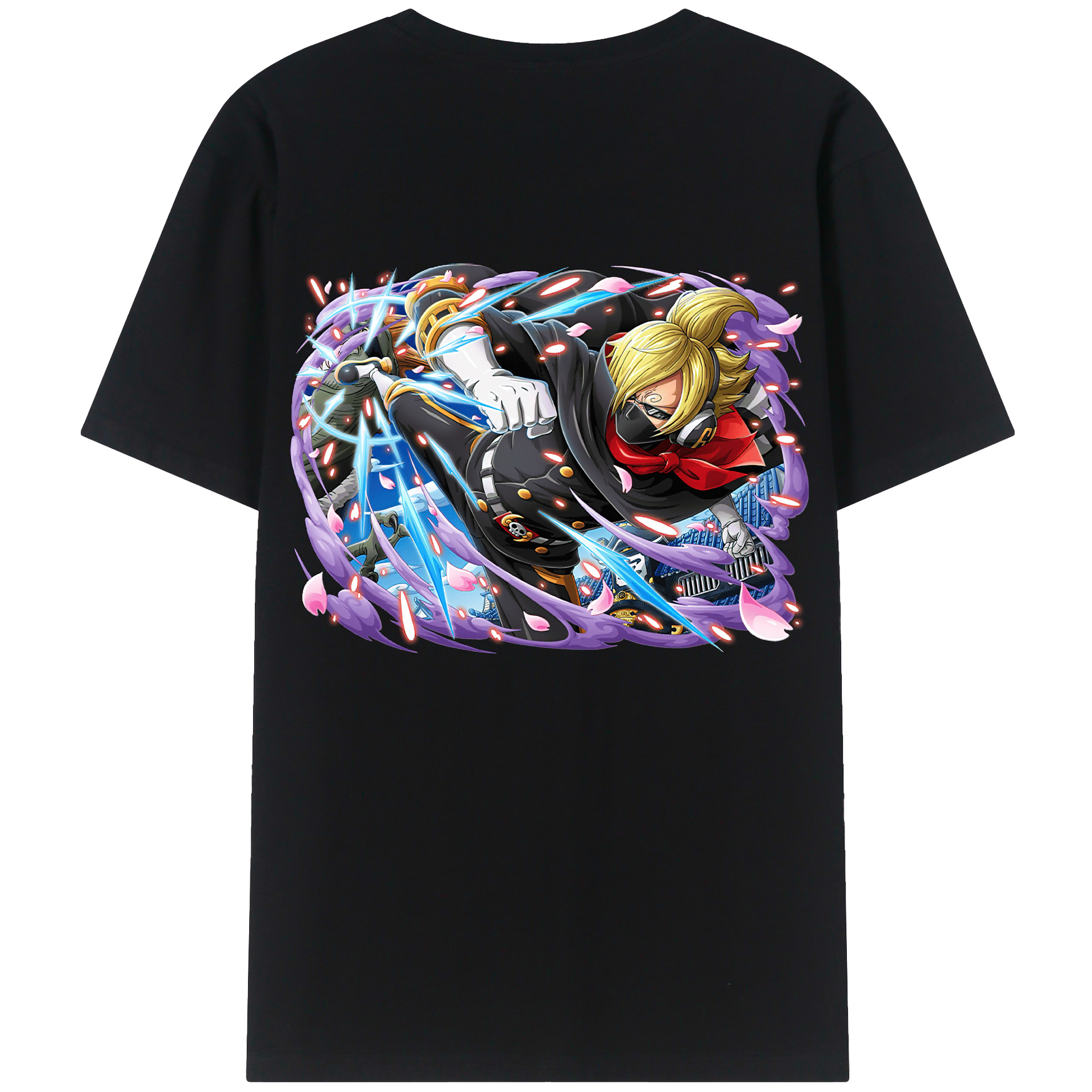 ワンピース サンジ ONE PIECE Sanji 綿100％半袖Tシャツ（背面プリント）