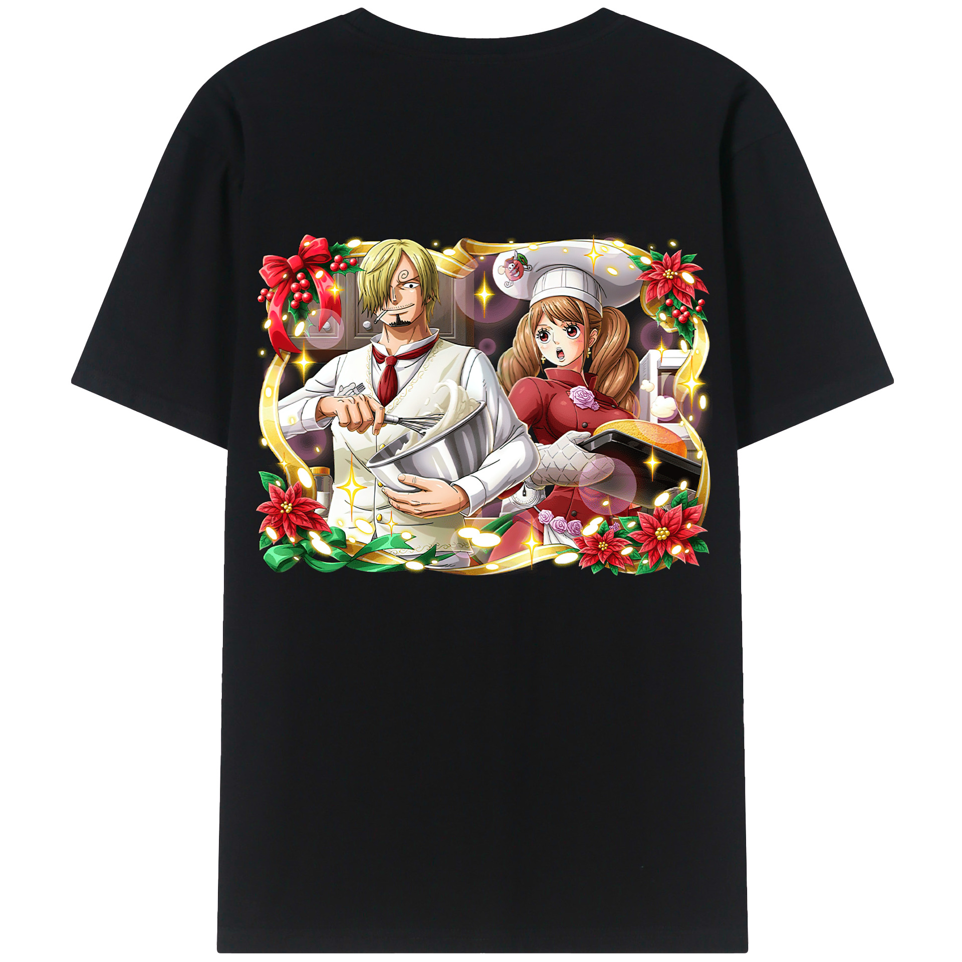 ワンピース サンジ ONE PIECE Sanji 綿100％半袖Tシャツ（背面プリント）