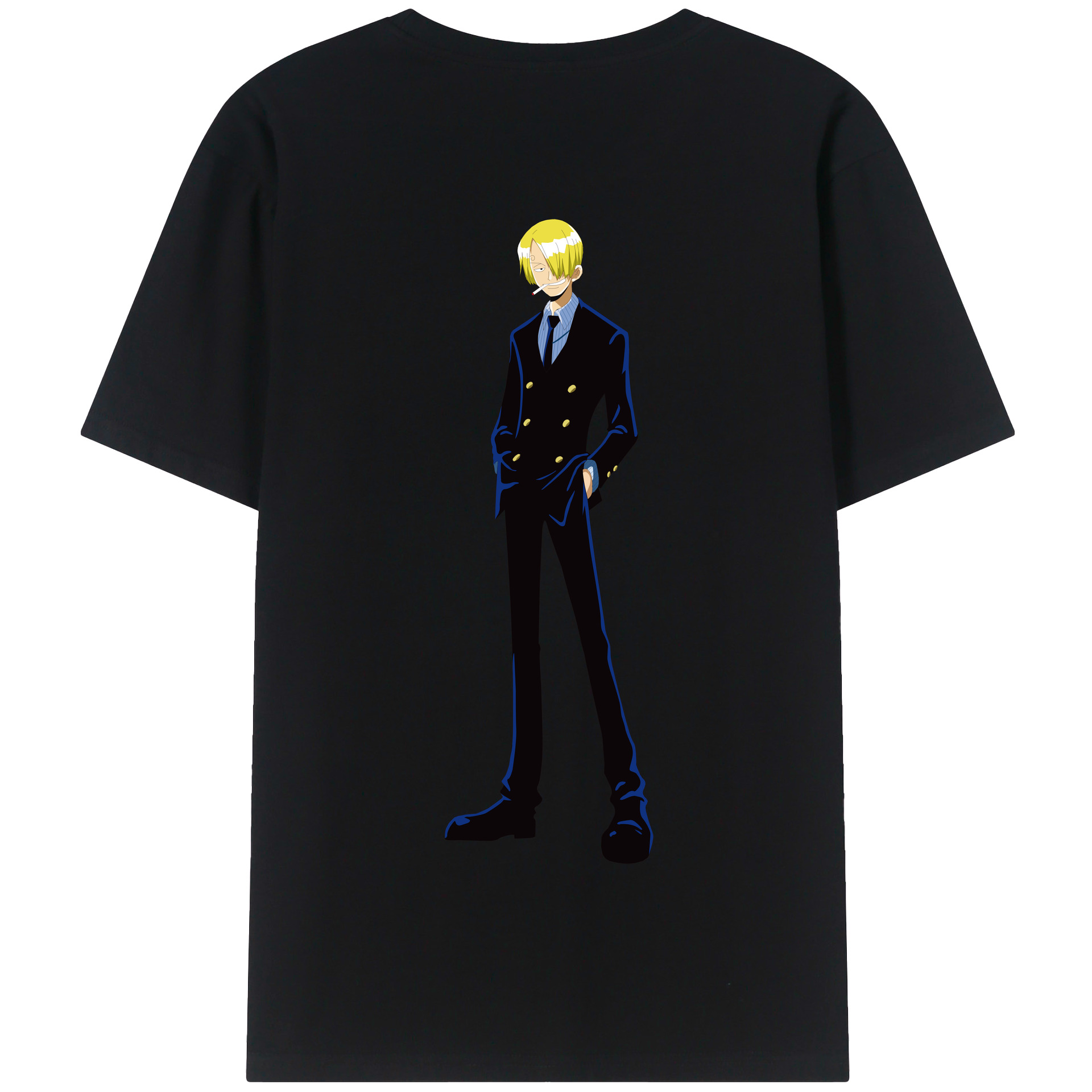 ワンピース サンジ ONE PIECE Sanji 綿100％半袖Tシャツ（背面プリント）