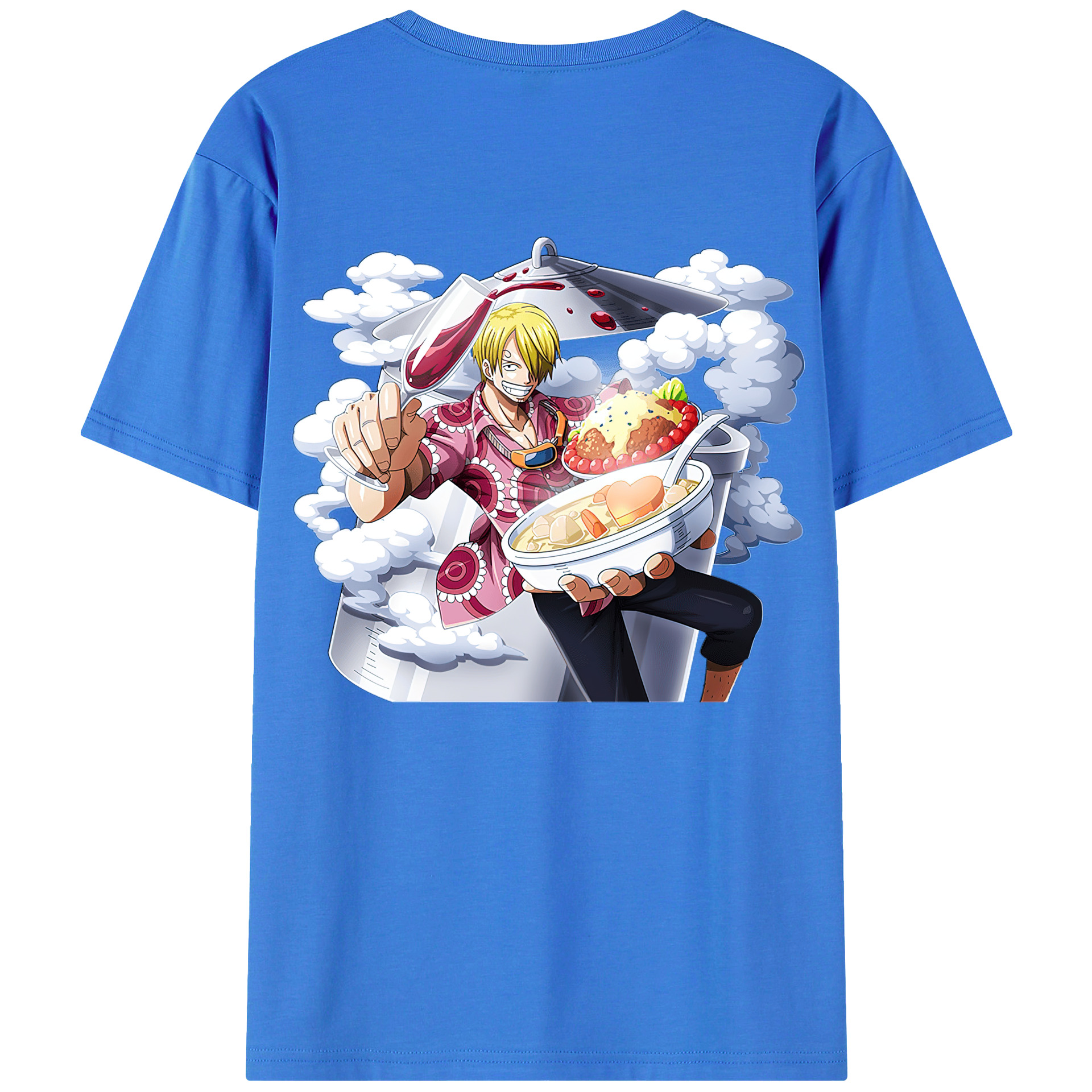 ワンピース サンジ ONE PIECE Sanji 綿100％半袖Tシャツ（背面プリント）