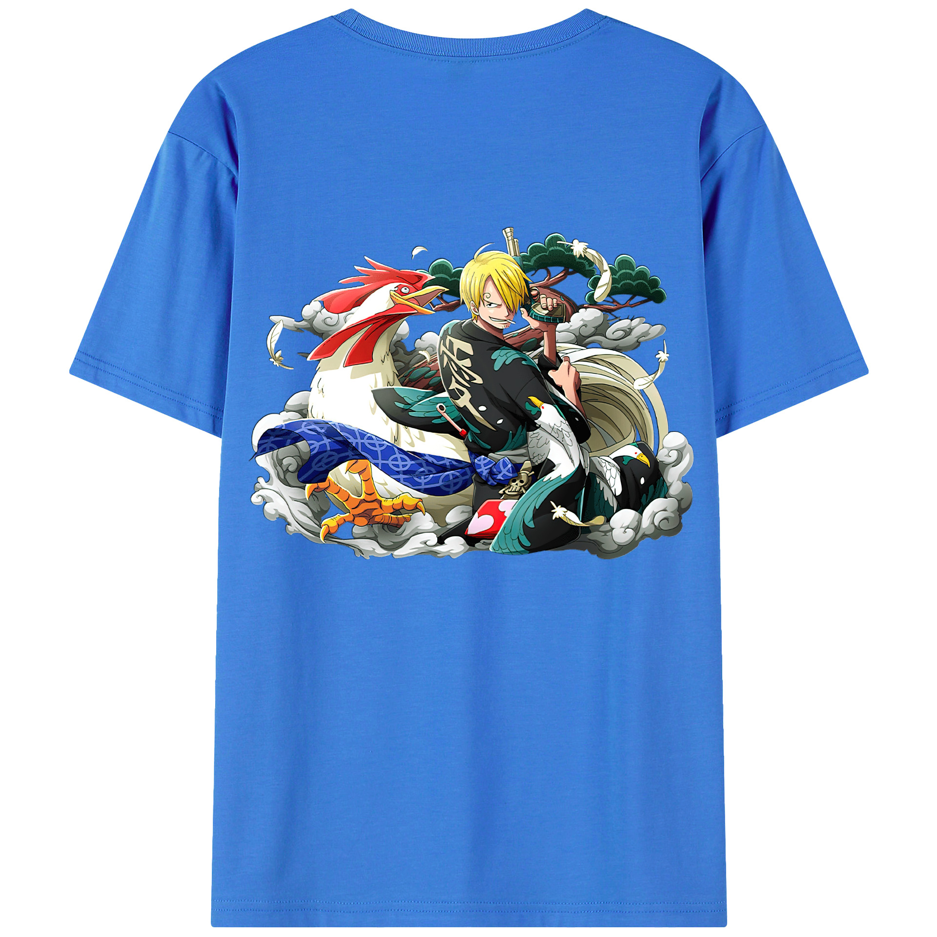 ワンピース サンジ ONE PIECE Sanji 綿100％半袖Tシャツ（背面プリント）