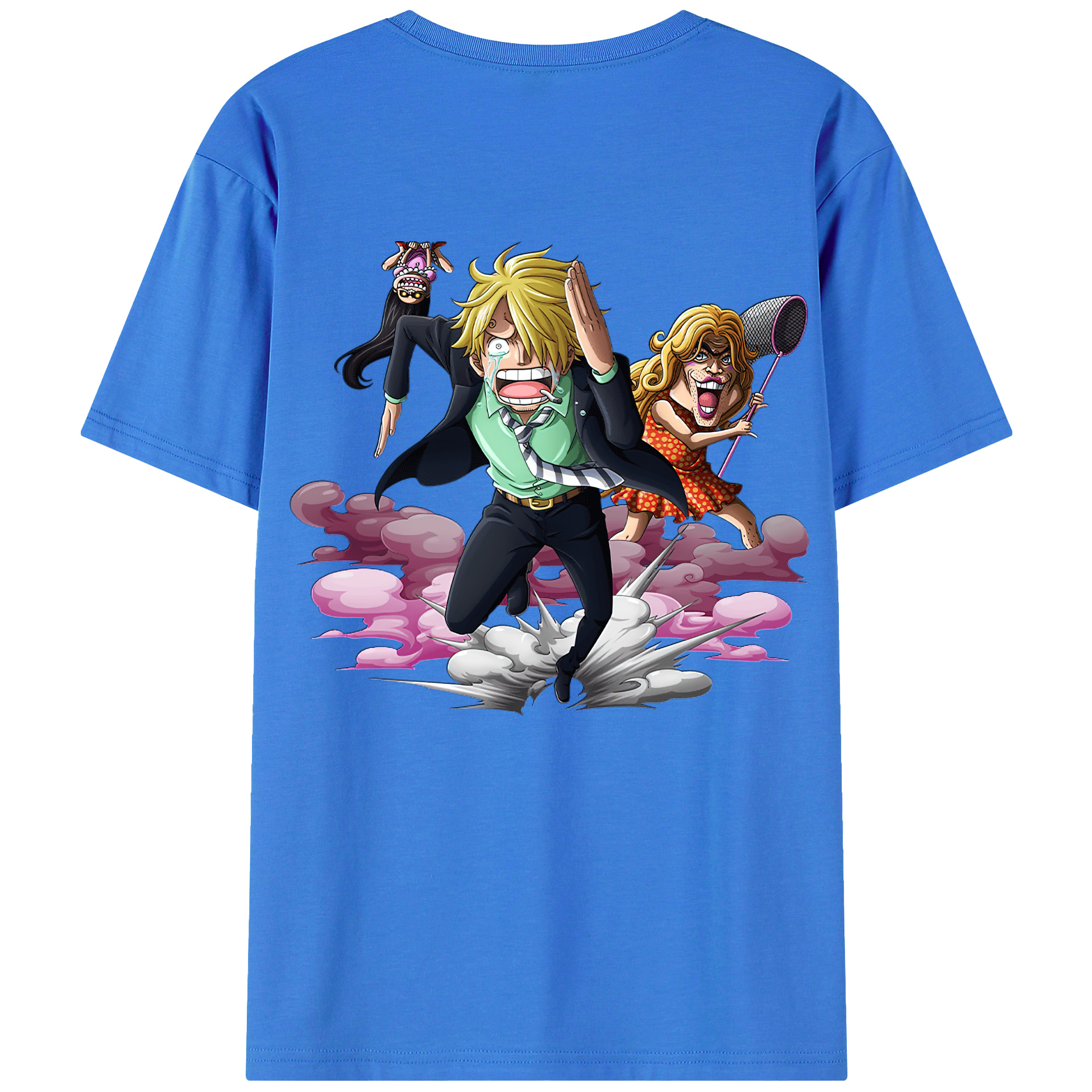 ワンピース サンジ ONE PIECE Sanji 綿100％半袖Tシャツ（背面プリント）